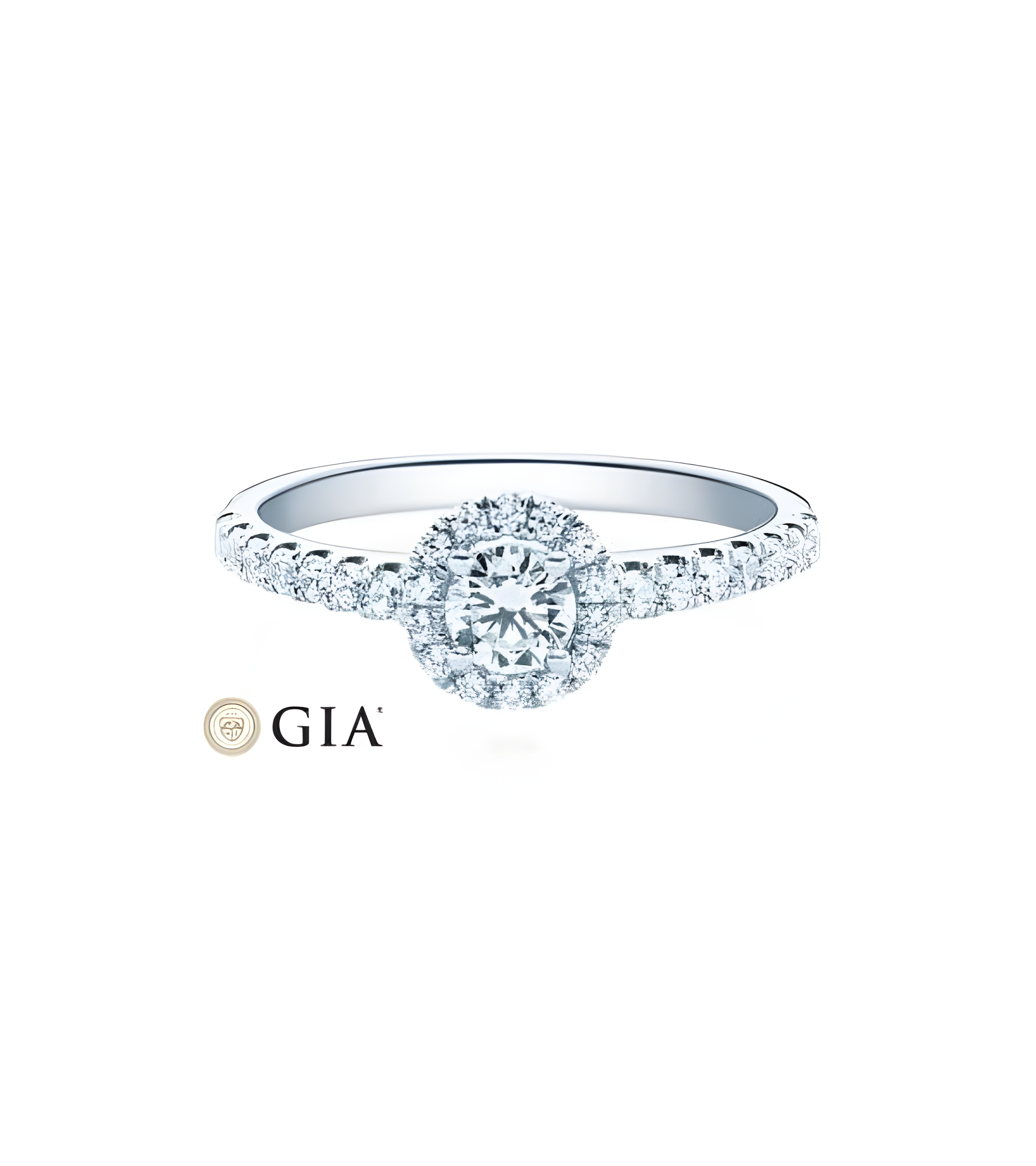 Vega 0,30 | Oro blanco o Platino - Anillos de compromiso - Anillo de compromiso exclusivo en oro blanco o platino con diamantes