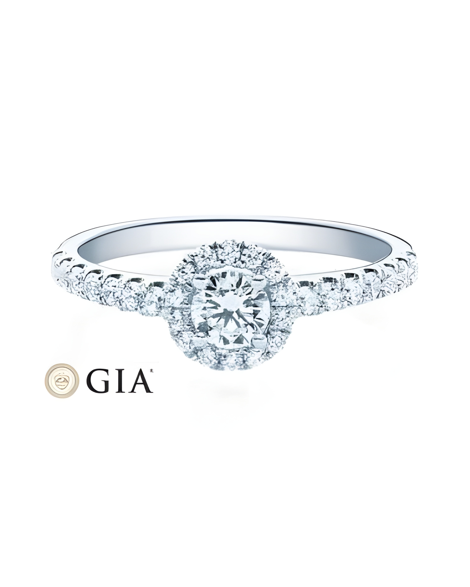 Vega 0,30 | Oro blanco o Platino - Anillos de compromiso - Anillo de compromiso exclusivo en oro blanco o platino con diamantes