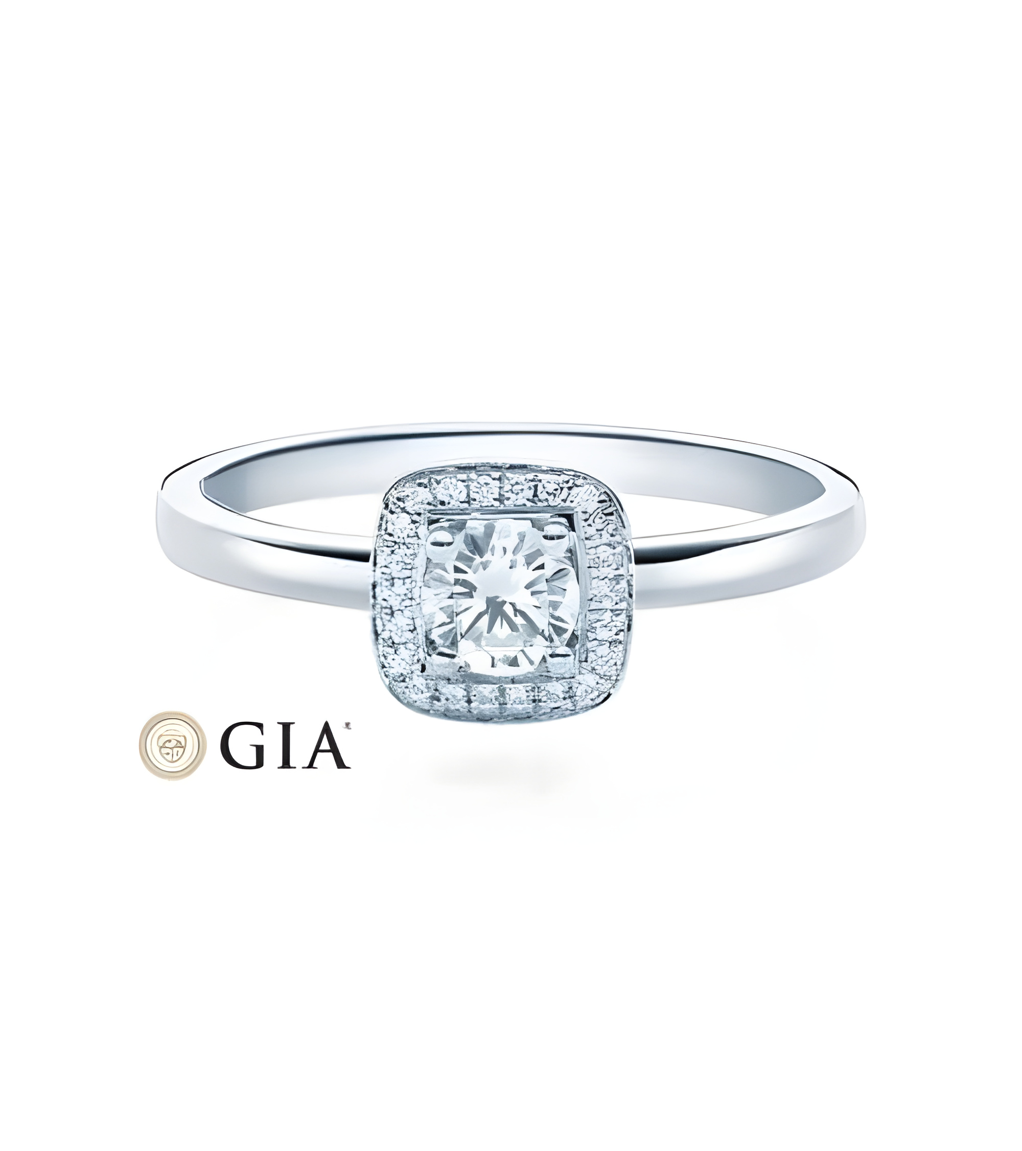 Carinea 0,30 | Oro blanco o Platino - Anillos de compromiso - Anillo de compromiso diseño exclusivo en oro blanco de 18K o plati