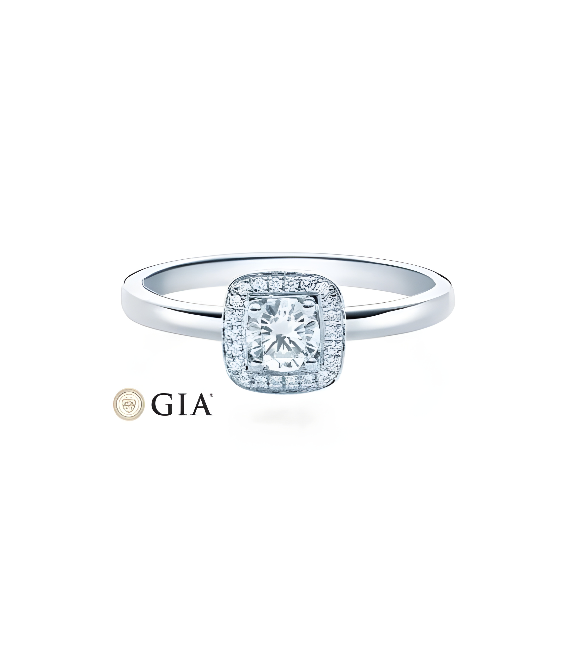 Carinea 0,30 | Oro blanco o Platino - Anillos de compromiso - Anillo de compromiso diseño exclusivo en oro blanco de 18K o plati