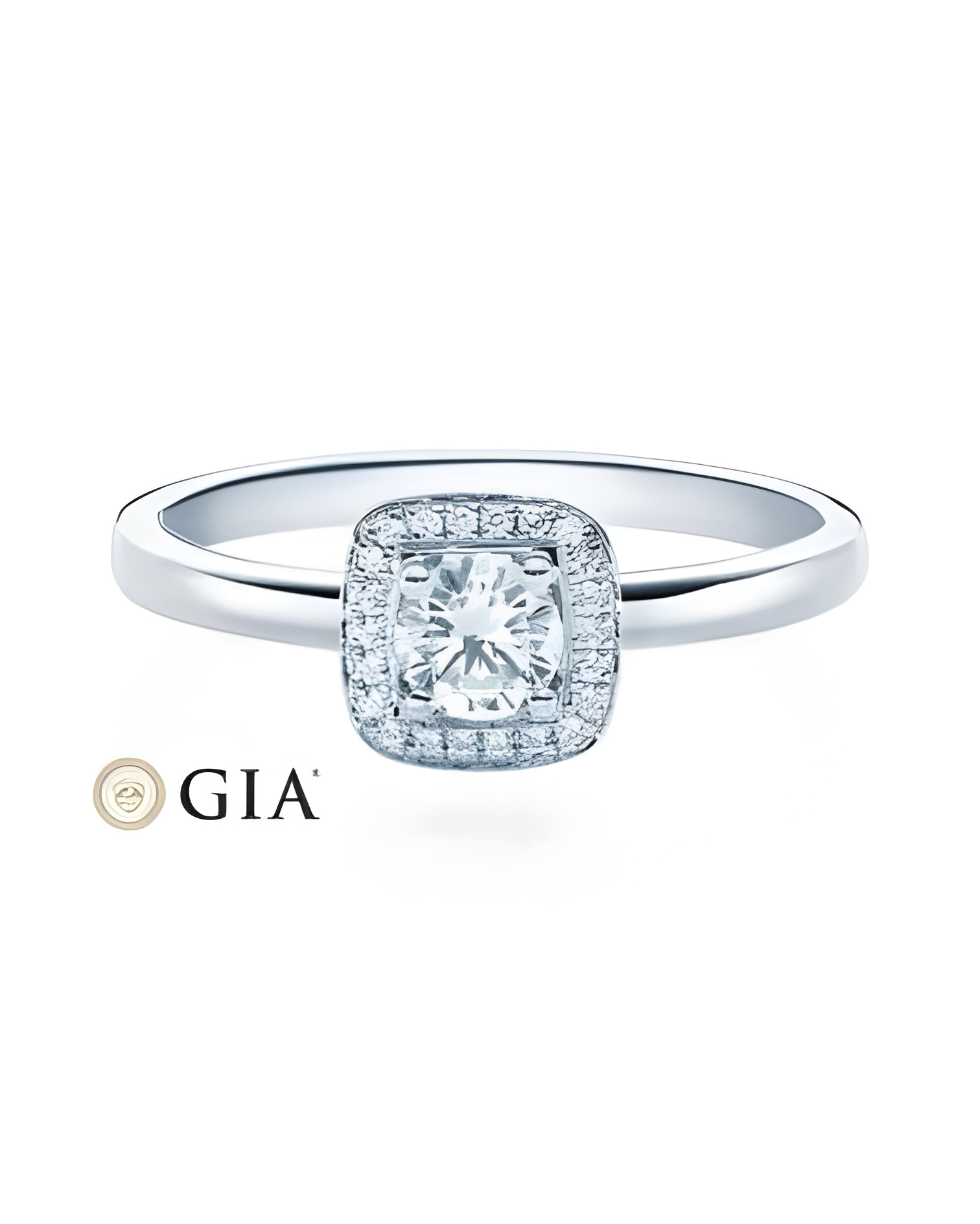 Carinea 0,30 | Oro blanco o Platino - Anillos de compromiso - Anillo de compromiso diseño exclusivo en oro blanco de 18K o plati