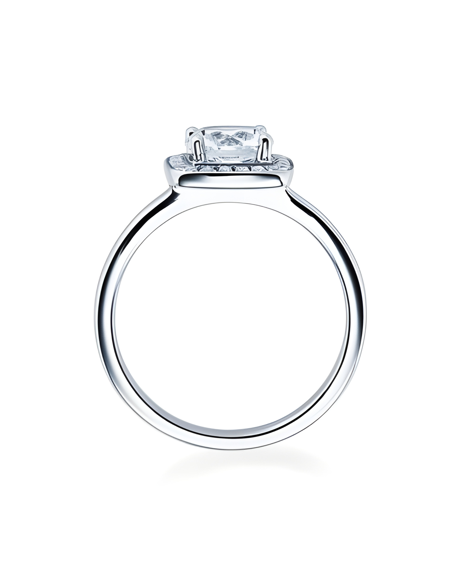 Carinea 0,30 | Oro blanco o Platino - Anillos de compromiso - Anillo de compromiso diseño exclusivo en oro blanco de 18K o plati