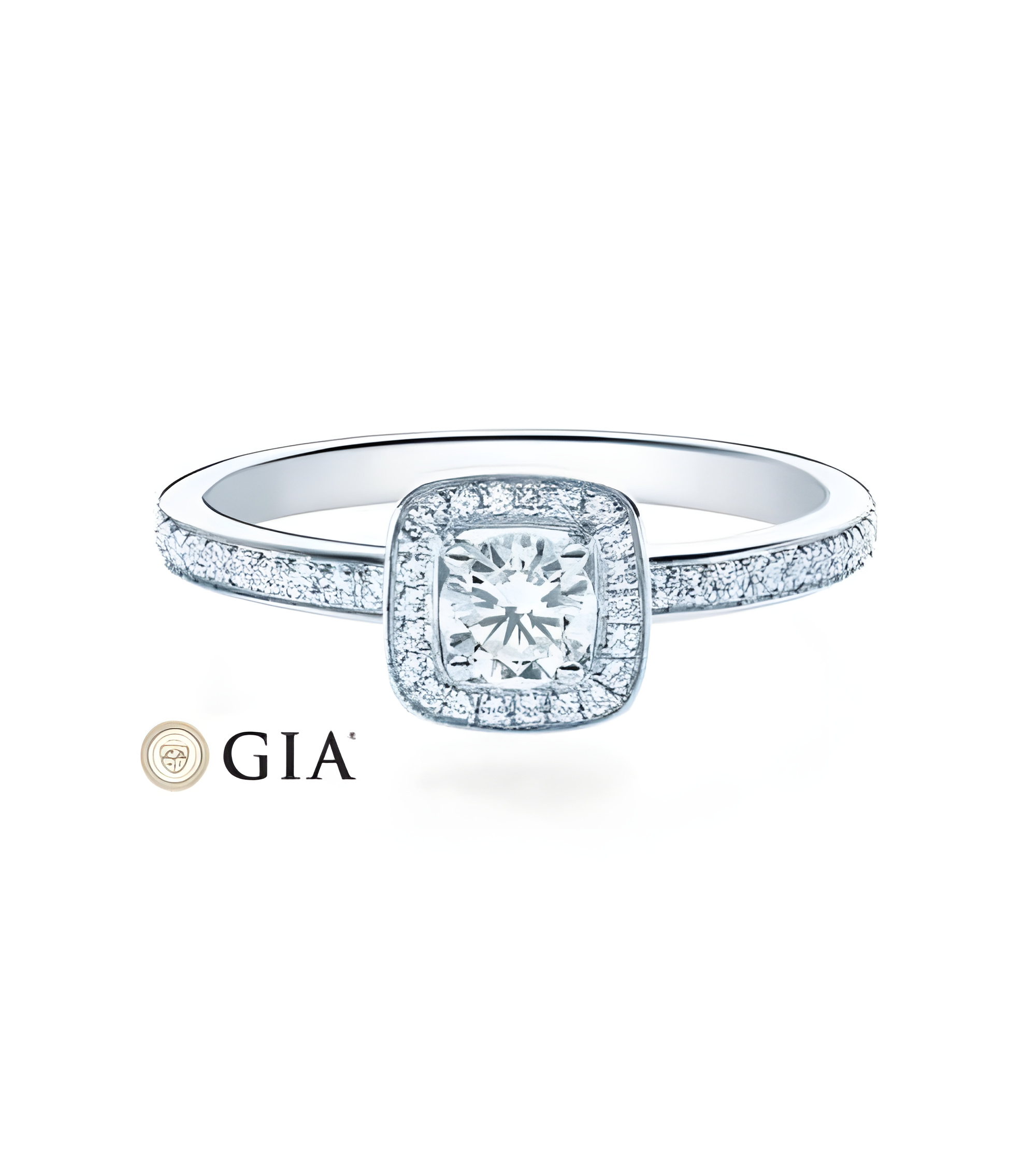 Carinea Major 0,30 | Oro blanco o Platino - Anillos de compromiso - Anillo de compromiso memoire en oro blanco o platino con dia