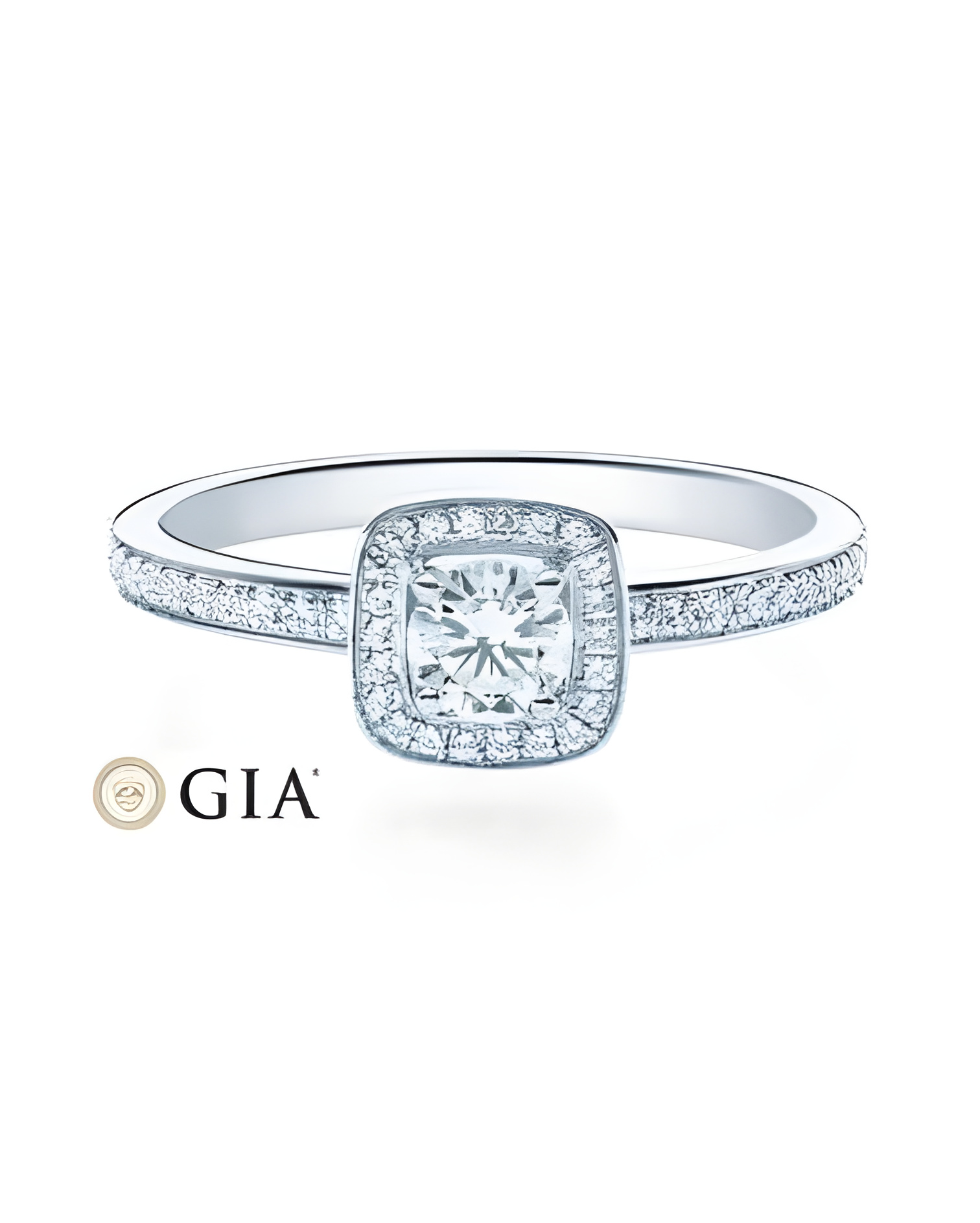 Carinea Major 0,30 | Oro blanco o Platino - Anillos de compromiso - Anillo de compromiso memoire en oro blanco o platino con dia