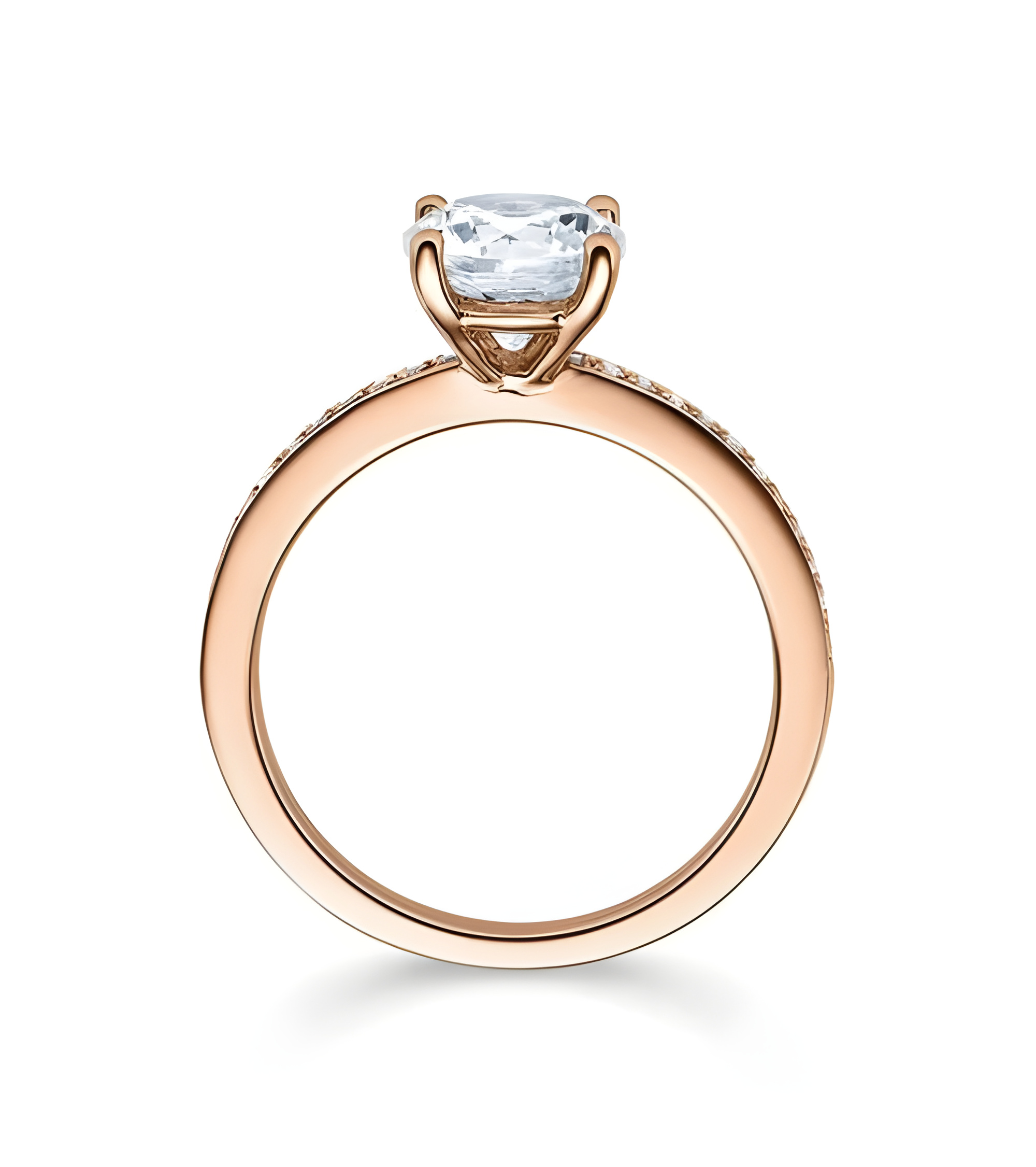 Antares 0,20 | Oro rosa - ANILLOS DE COMPROMISO EN ORO ROSA - Anillo rosa con diamantes para la pedida de mano en oro de 18K