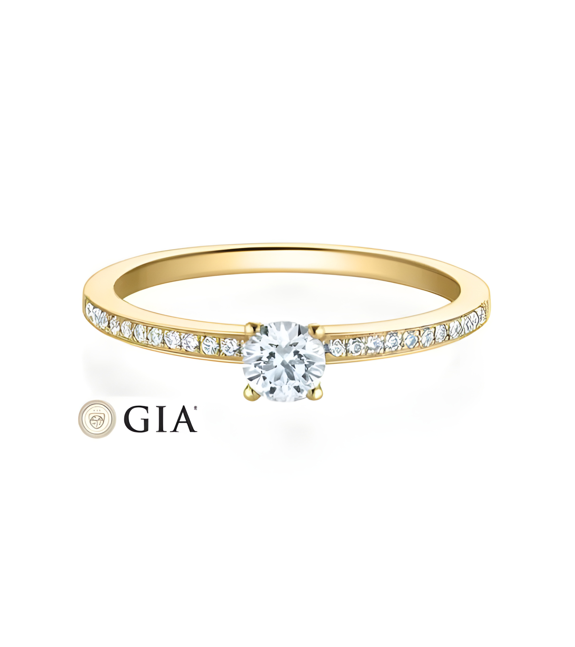 Antares 0,38 | Oro amarillo - ANILLO DE COMPROMISO EN ORO - Fino y exclusivo anillo de pedida de oro de 18K con los mejores diam