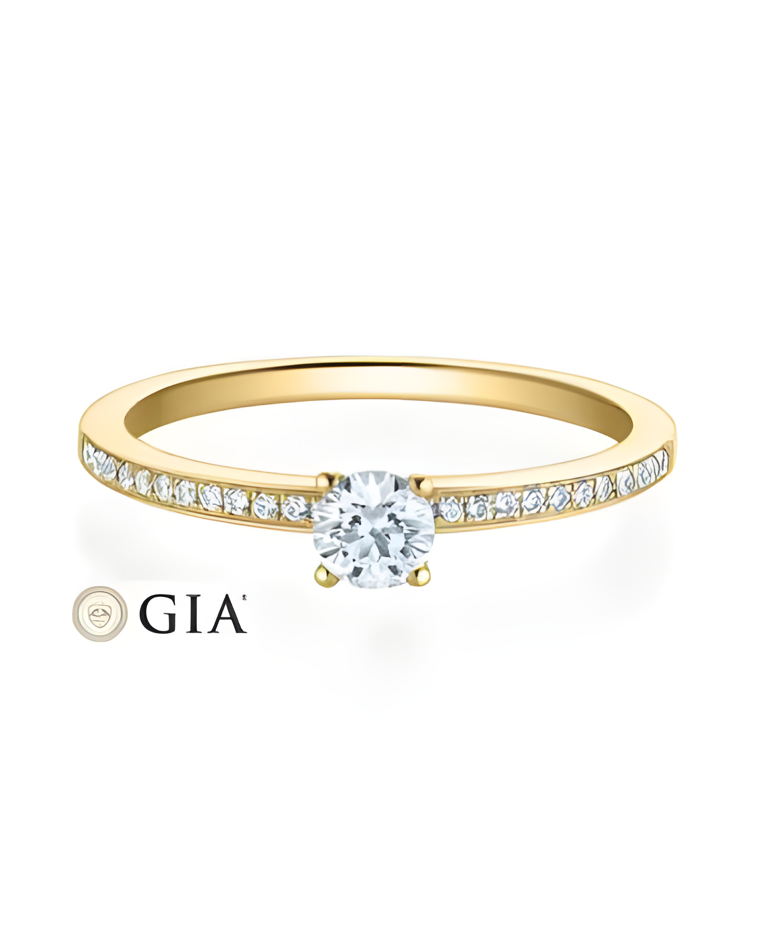 Antares 0,38 | Oro amarillo - ANILLO DE COMPROMISO EN ORO - Fino y exclusivo anillo de pedida de oro de 18K con los mejores diam