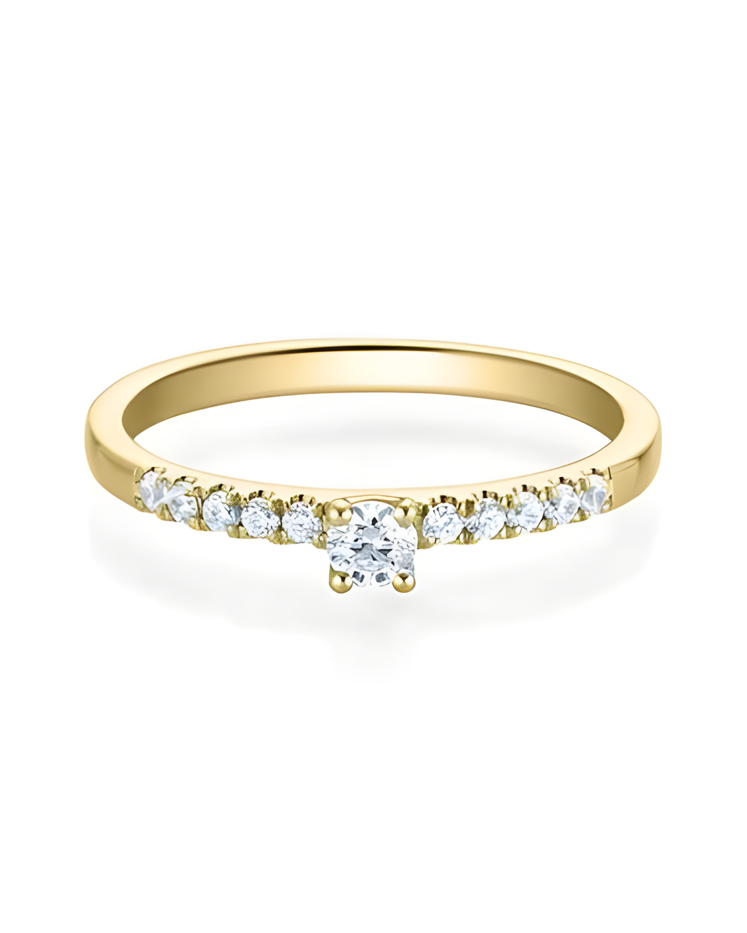 Aldebarán 0,25 | Oro amarillo - ANILLO DE COMPROMISO EN ORO - 