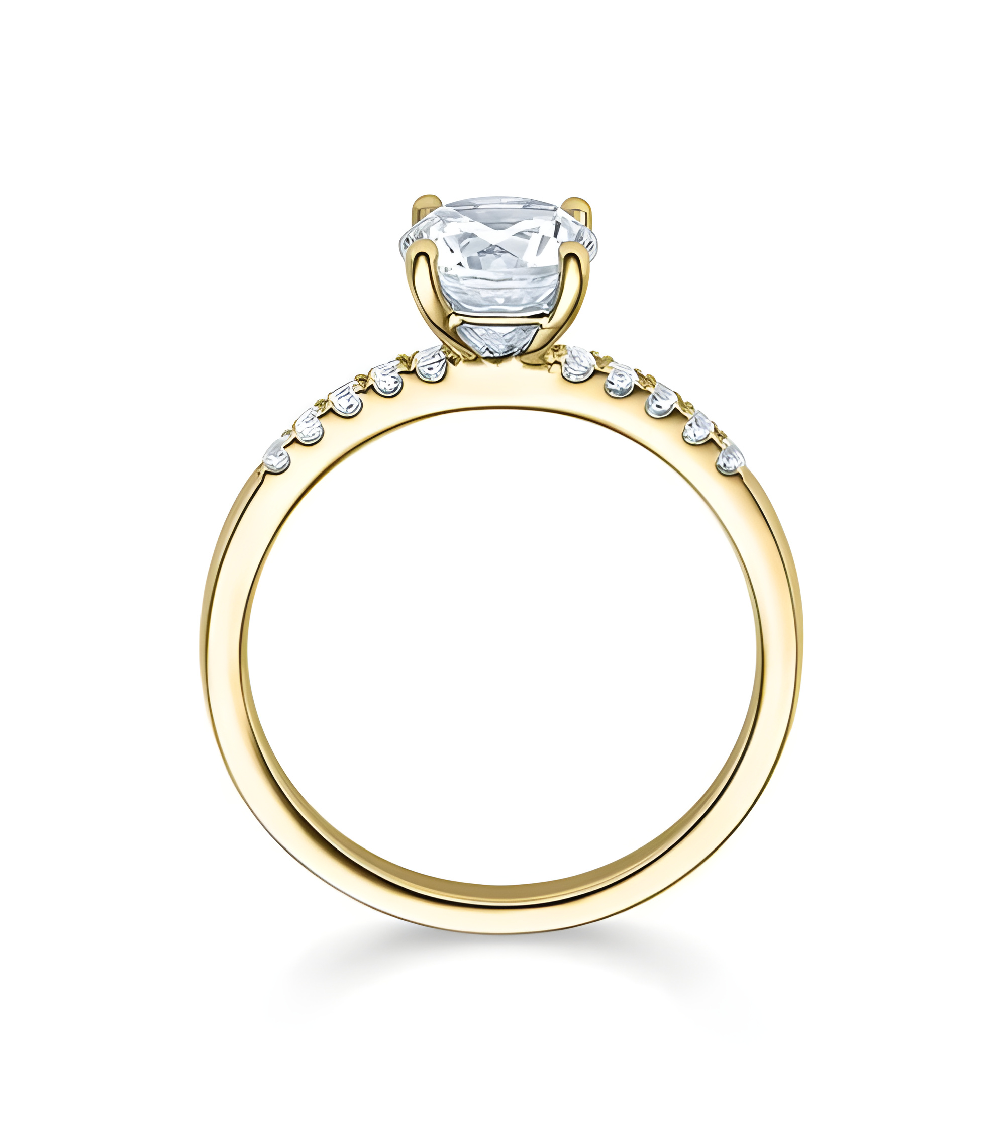 Aldebarán 0,25 | Oro amarillo - ANILLO DE COMPROMISO EN ORO - 