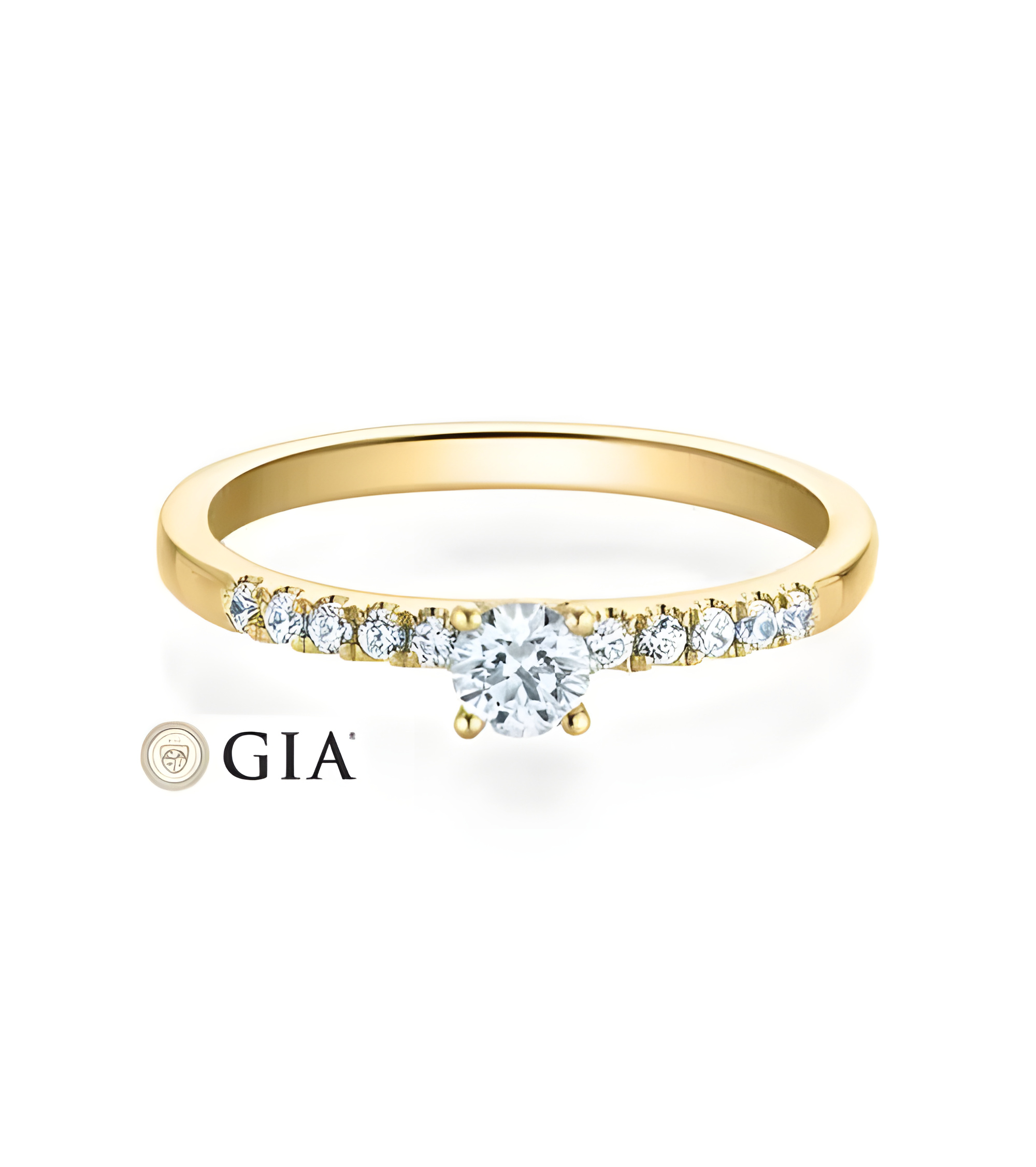 Aldebarán 0,43 | Oro amarillo - ANILLO DE COMPROMISO EN ORO - Precioso diseño de anillo de compromiso de oro 18K con diamantes