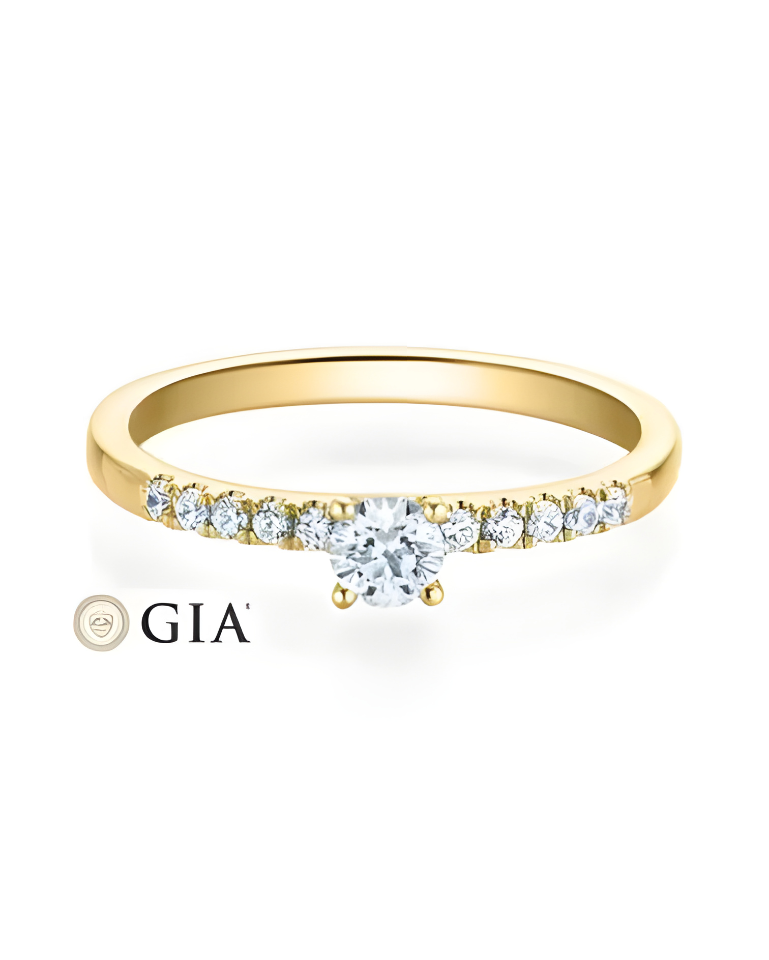 Aldebarán 0,43 | Oro amarillo - ANILLO DE COMPROMISO EN ORO - Precioso diseño de anillo de compromiso de oro 18K con diamantes