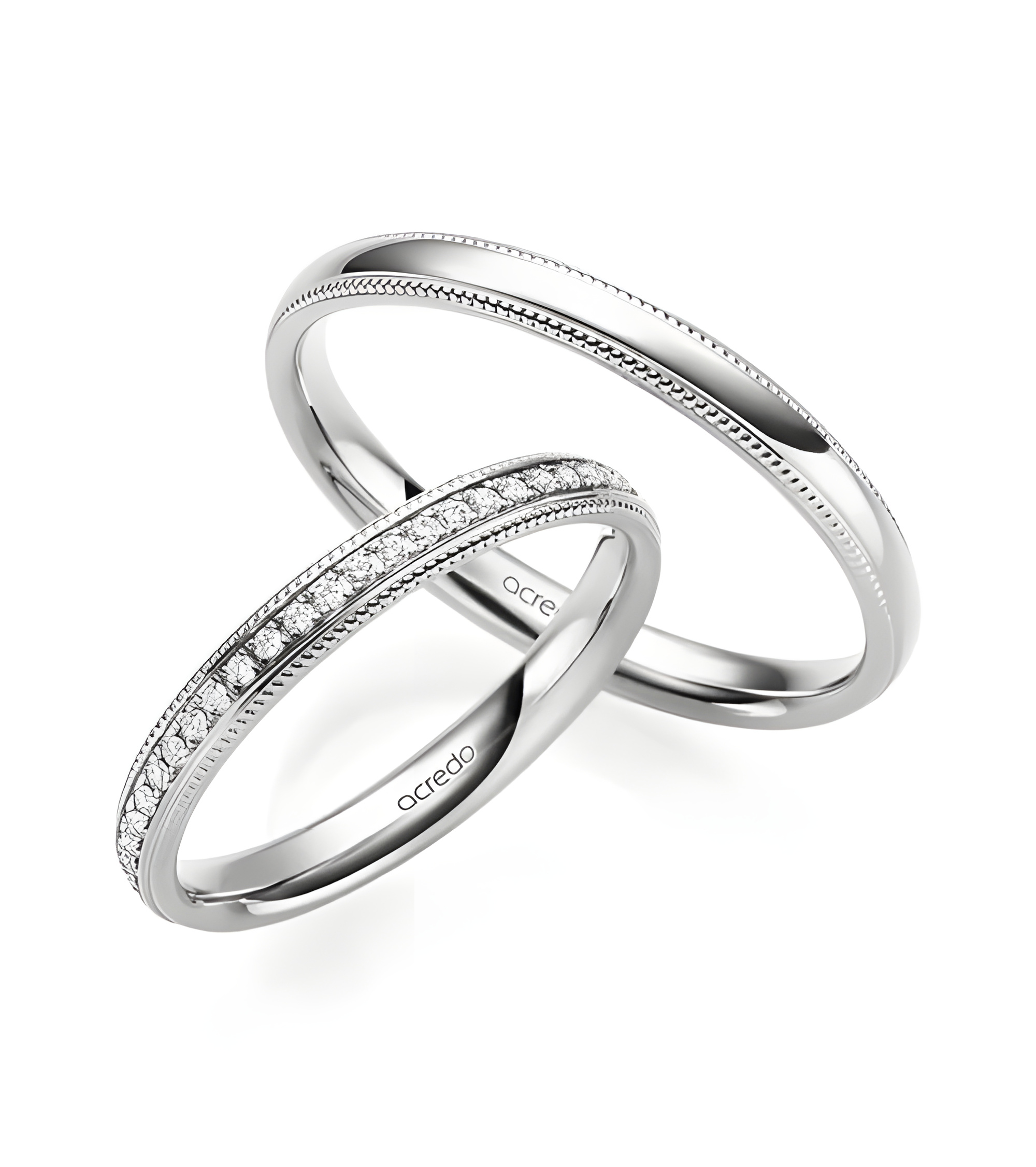 Alianzas de boda diferentes en oro blanco con diamantes - Alianzas de boda - 

