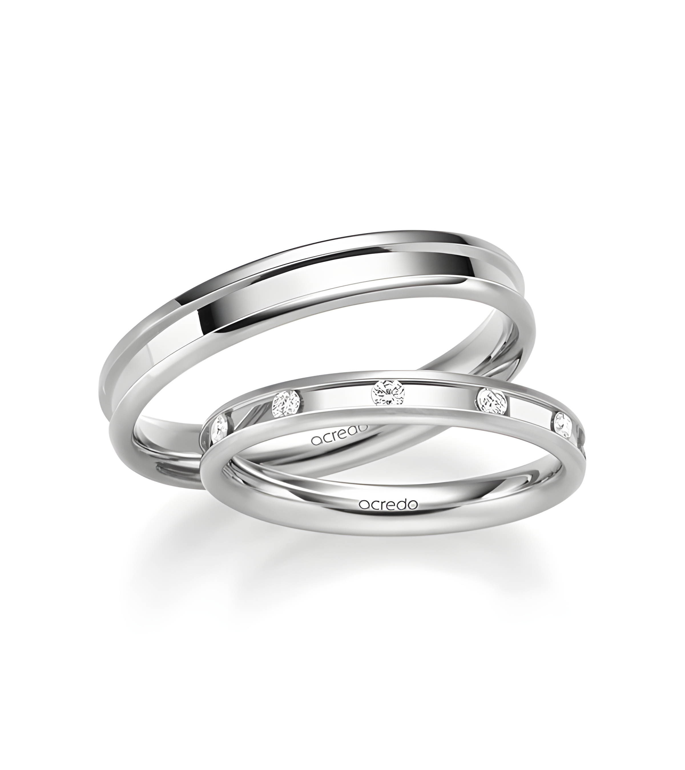 Alianzas de boda únicas en oro blanco con los mejores diamantes - Alianzas de boda - 

