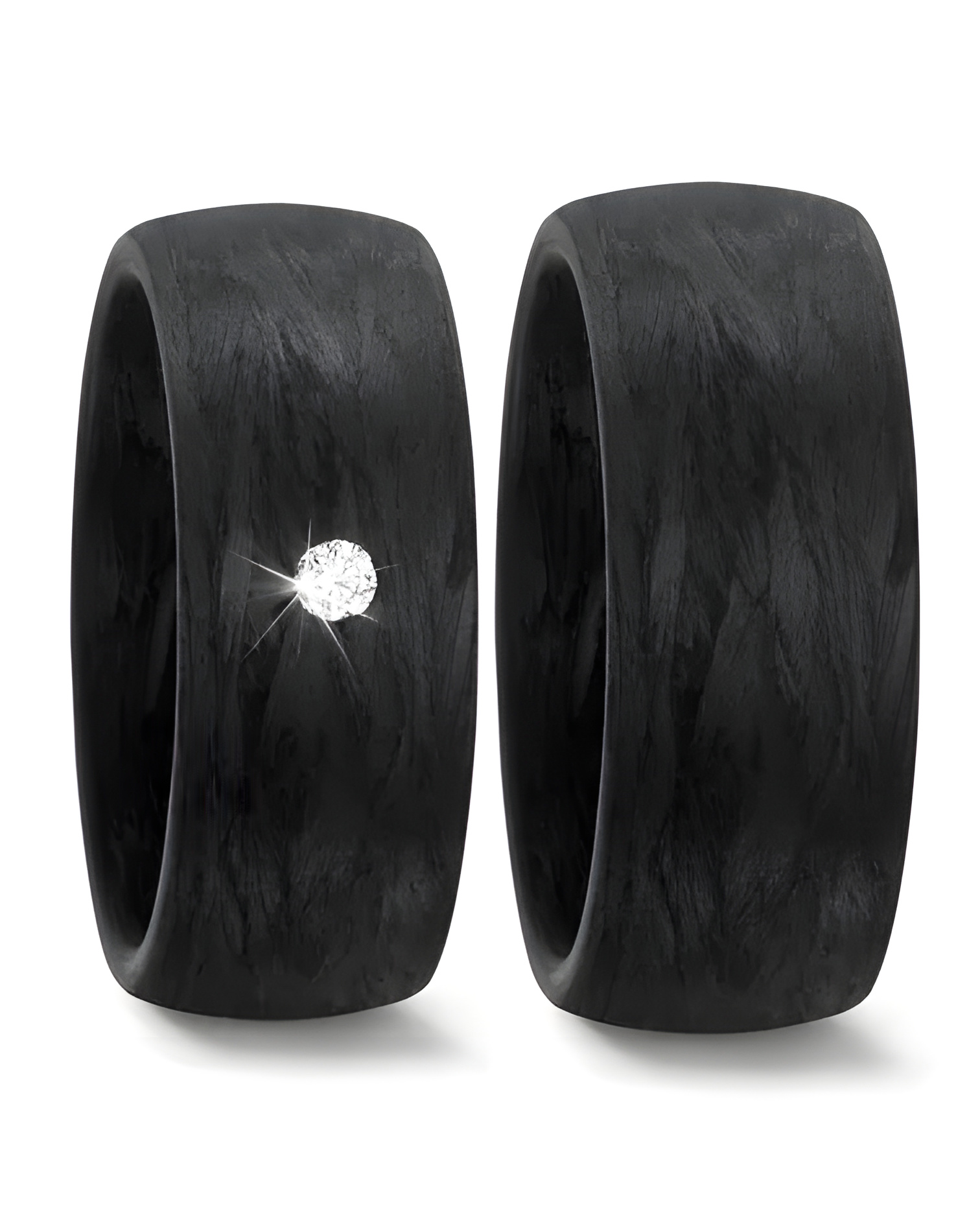 Anillos de boda de color negro totalmente personalizables hechos de carbono - Alianzas de boda - 

