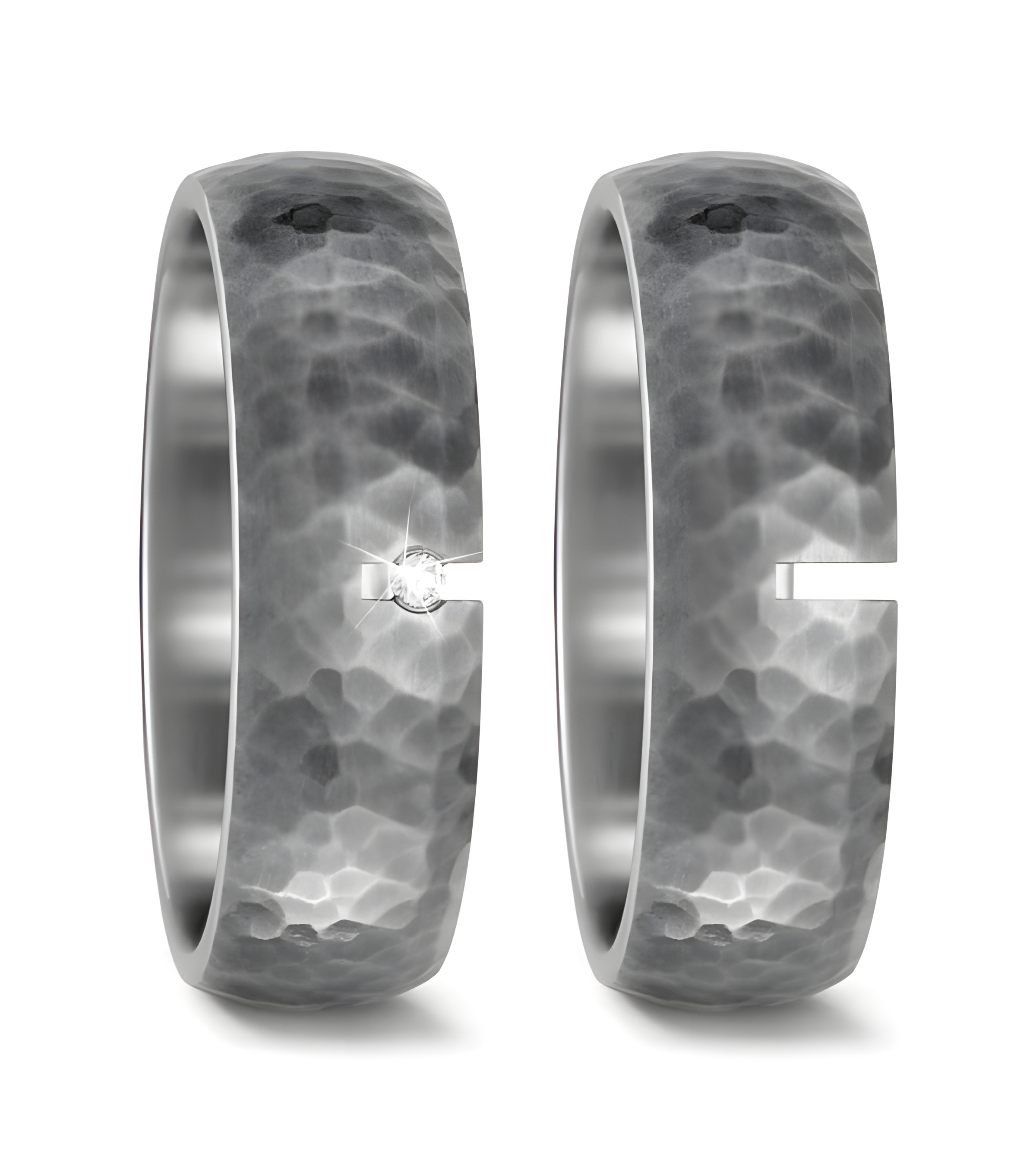 Anillos de boda diferentes de titanio con acabado tipo serpiente - Alianzas de boda - 

