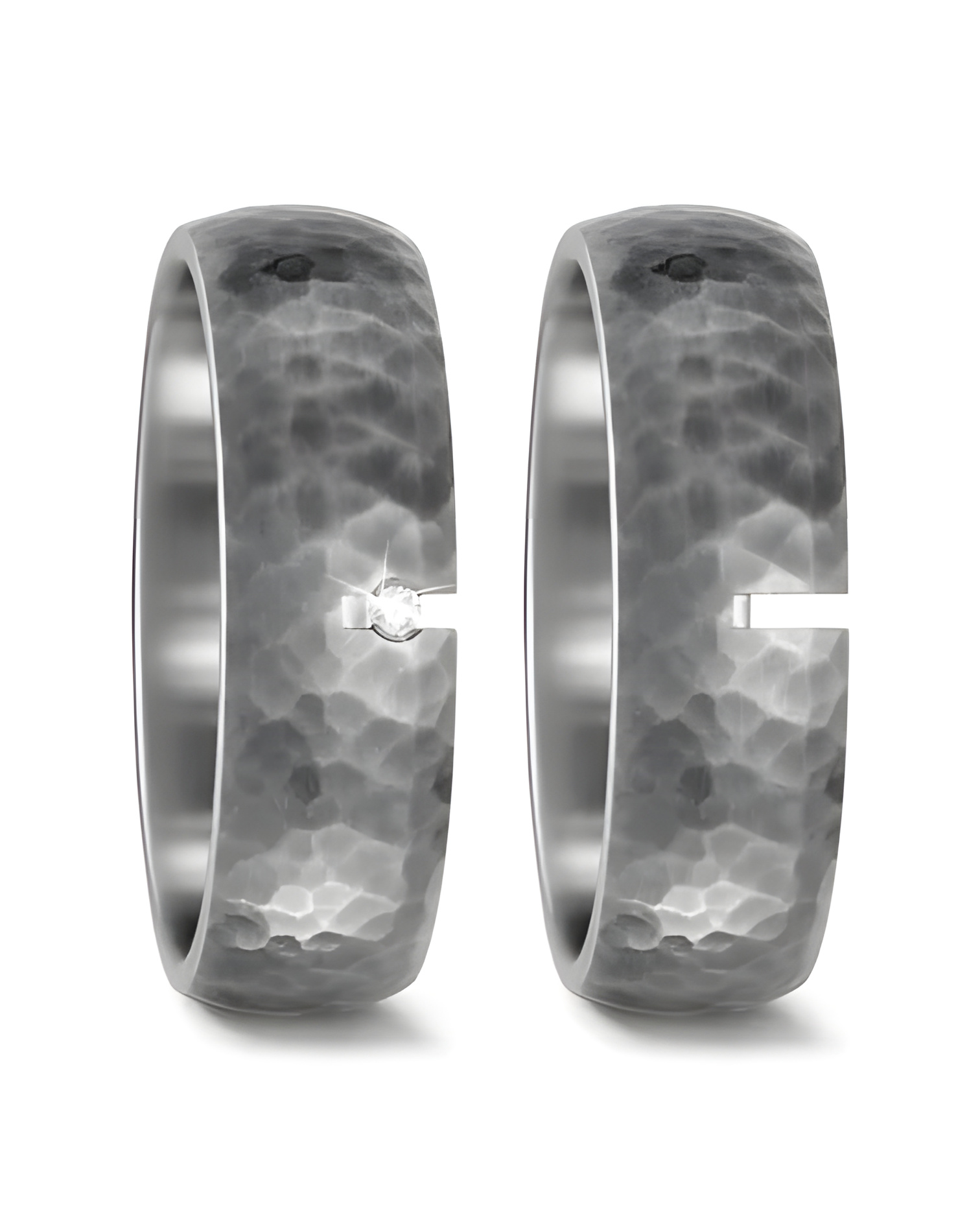 Anillos de boda diferentes de titanio con acabado tipo serpiente - Alianzas de boda - 

