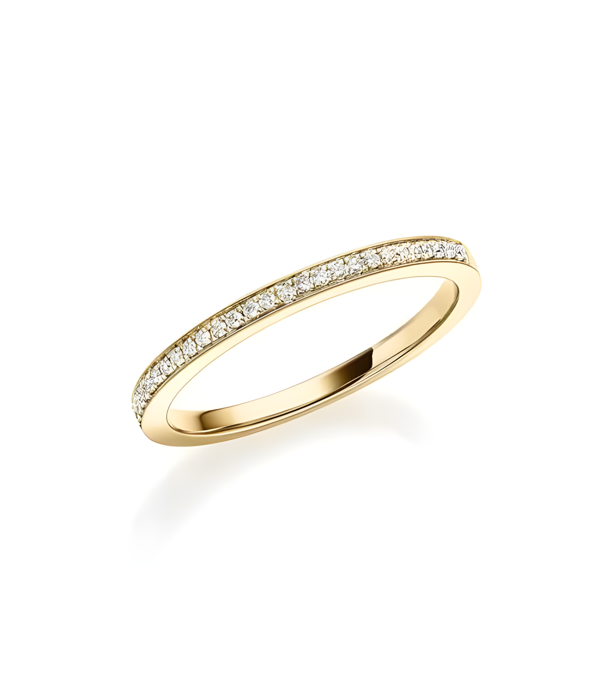 Sirio 0,09 | Oro amarillo - ANILLO DE COMPROMISO EN ORO - Anillo de pedida en oro amarillo de 18K con corona de diamantes