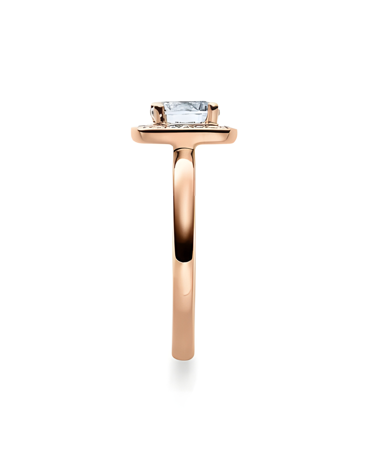 Carinea 0,344 | Oro rosa - ANILLOS DE COMPROMISO EN ORO ROSA - Anillo de pedida en oro rosa de 18K con conjunto diamantes