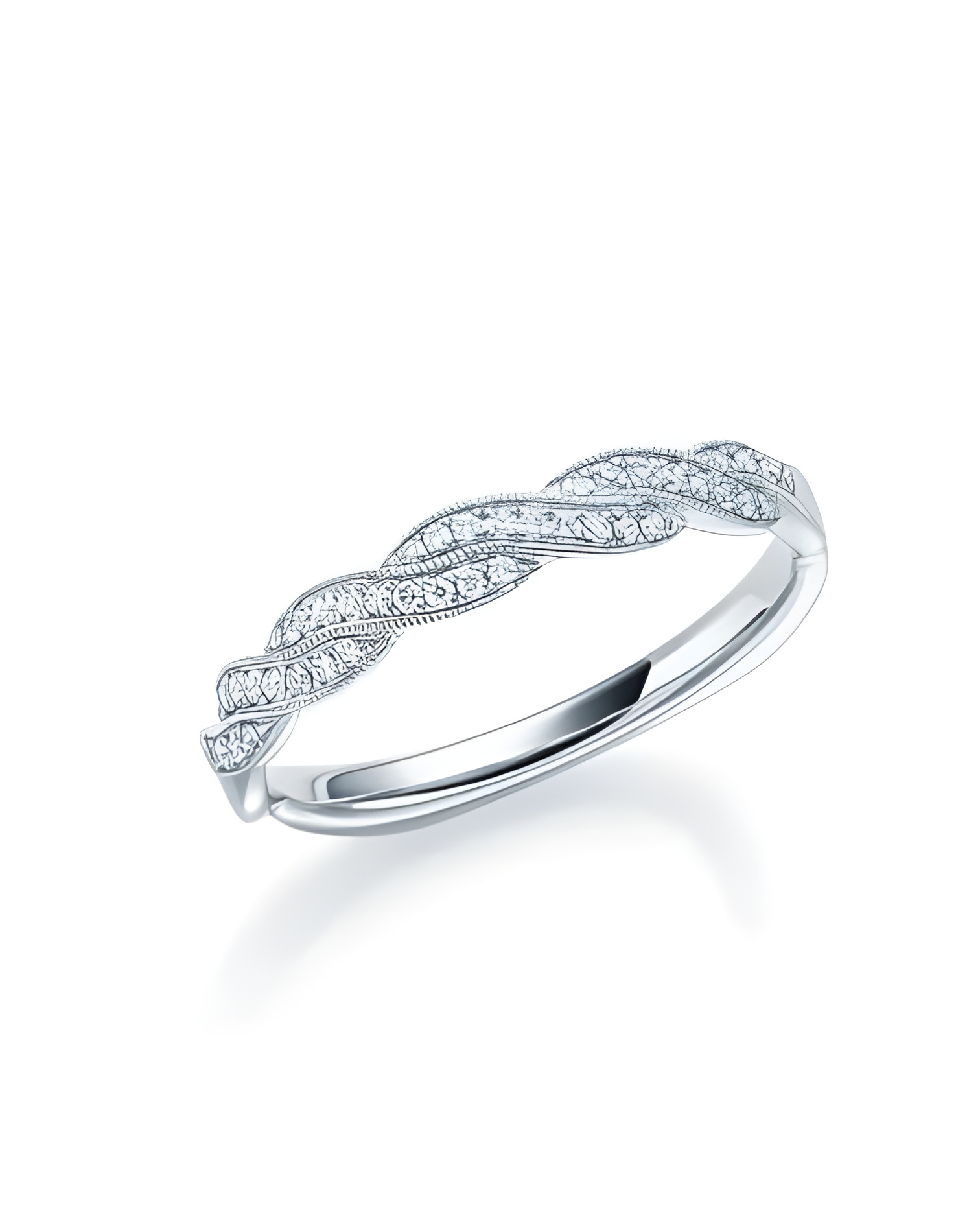 Lyrae 0,11 | Oro blanco o Platino - Anillos de compromiso - Anillo de pedida eternity con media corona de diamantes G,vsi