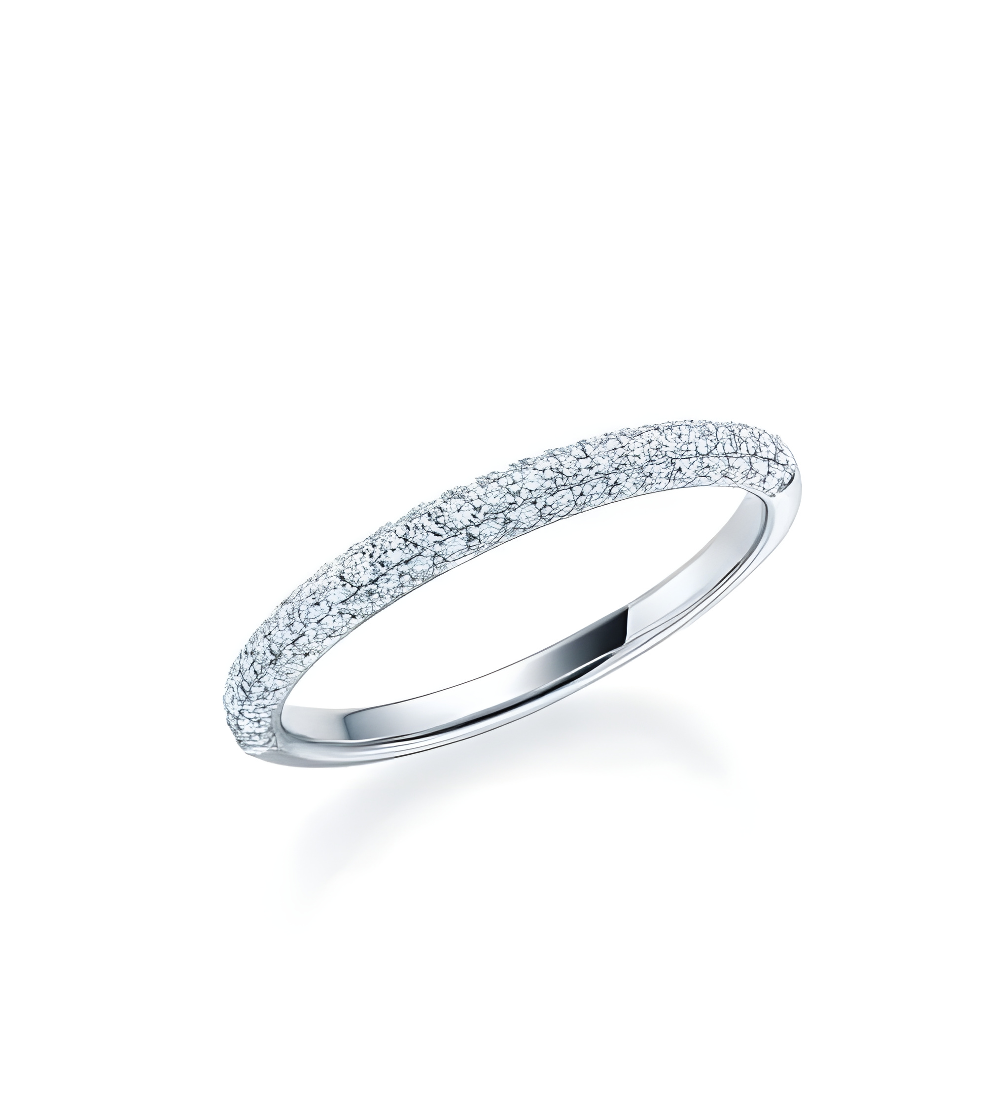 Carinae 0,28 | Oro blanco o Platino - Anillos de compromiso - Anillo de compromiso memoires con media corona de diamantes en oro