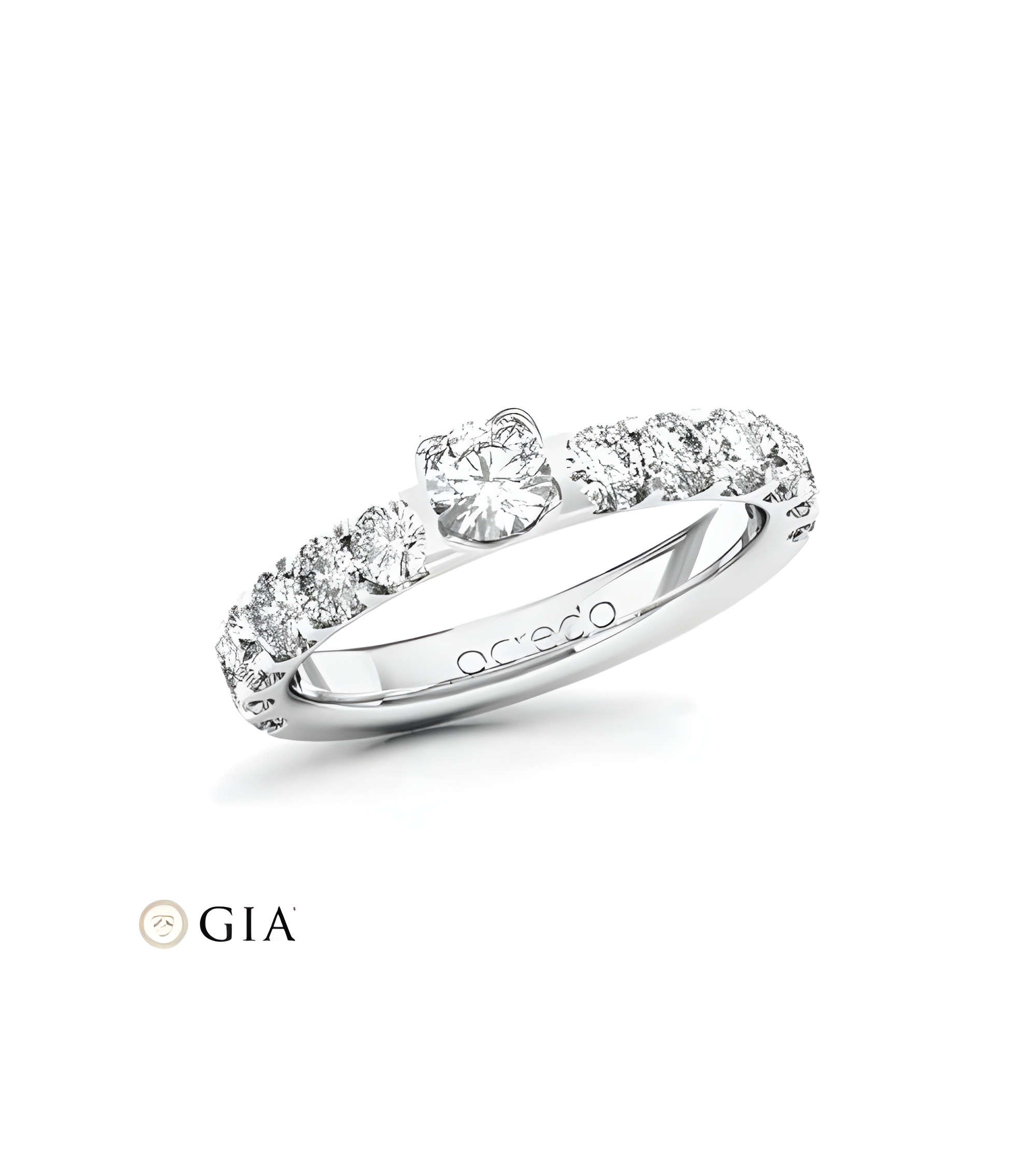 Adhara 0,30 | Oro blanco o Platino - Anillos de compromiso - Exclusivo anillo de compromiso con diamantes en oro blanco o diaman