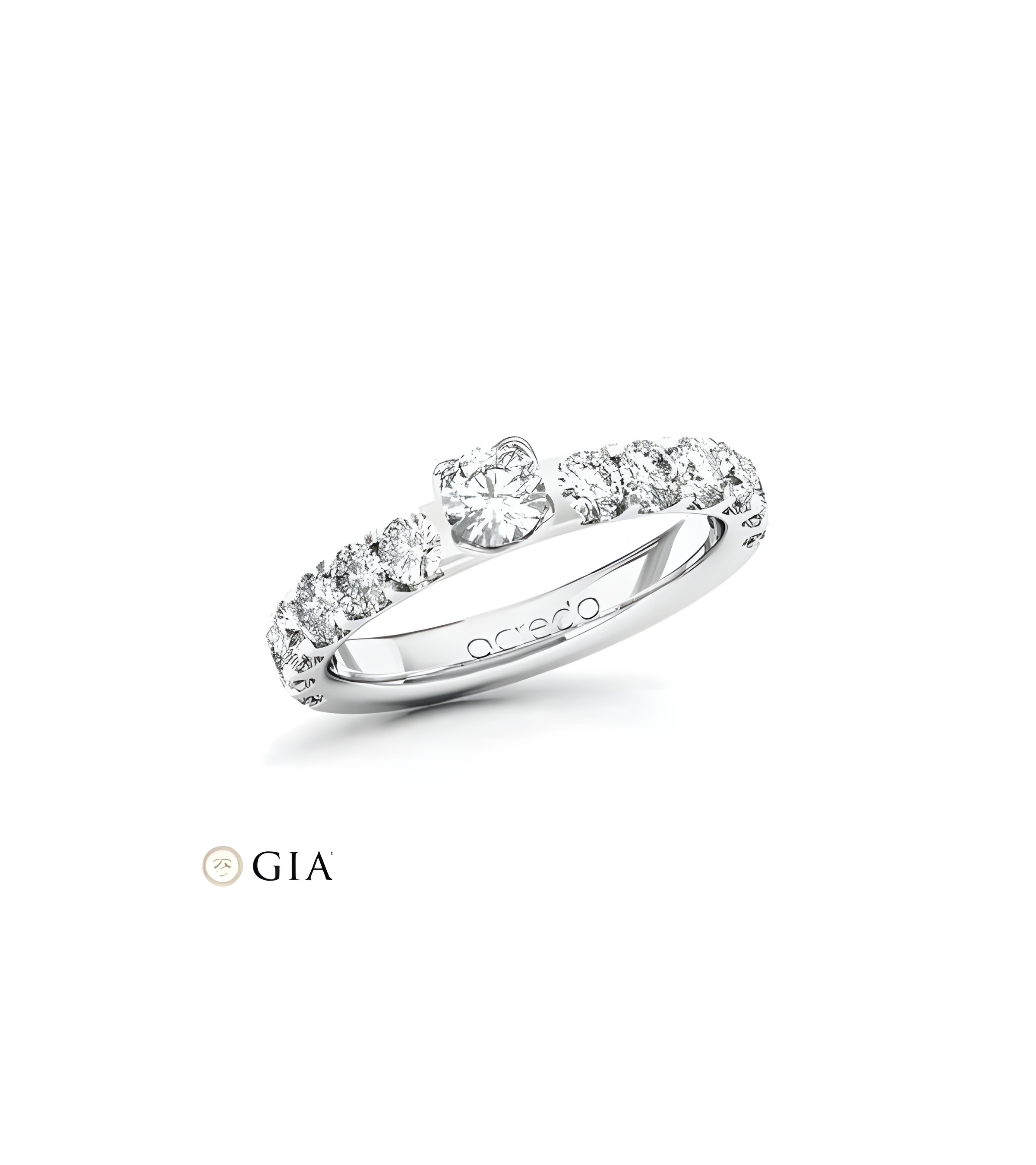 Adhara 0,30 | Oro blanco o Platino - Anillos de compromiso - Exclusivo anillo de compromiso con diamantes en oro blanco o diaman