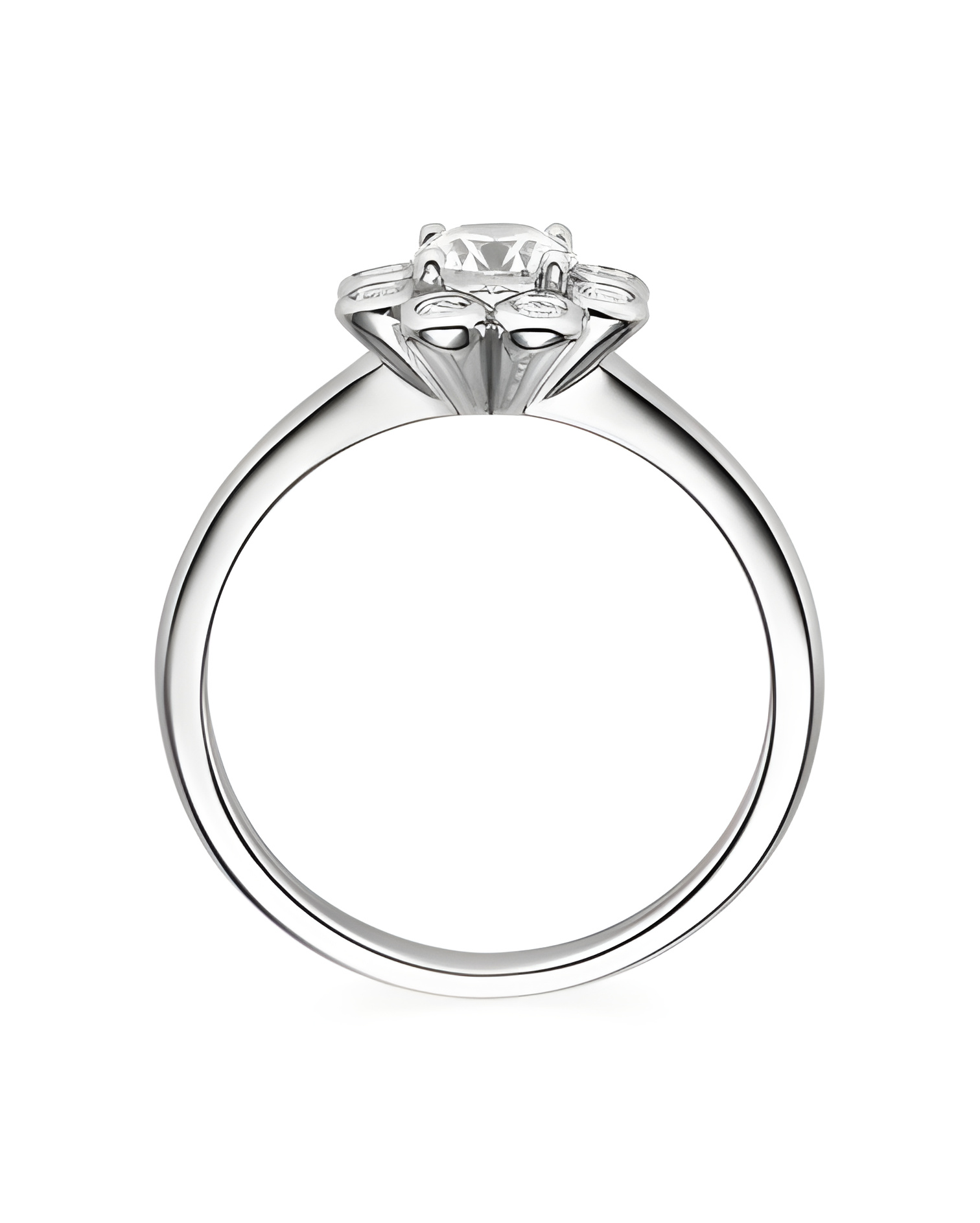 Espiga 0,30 | Oro blanco o Platino - Anillos de compromiso - Anillo de compromiso en oro blanco Margarita