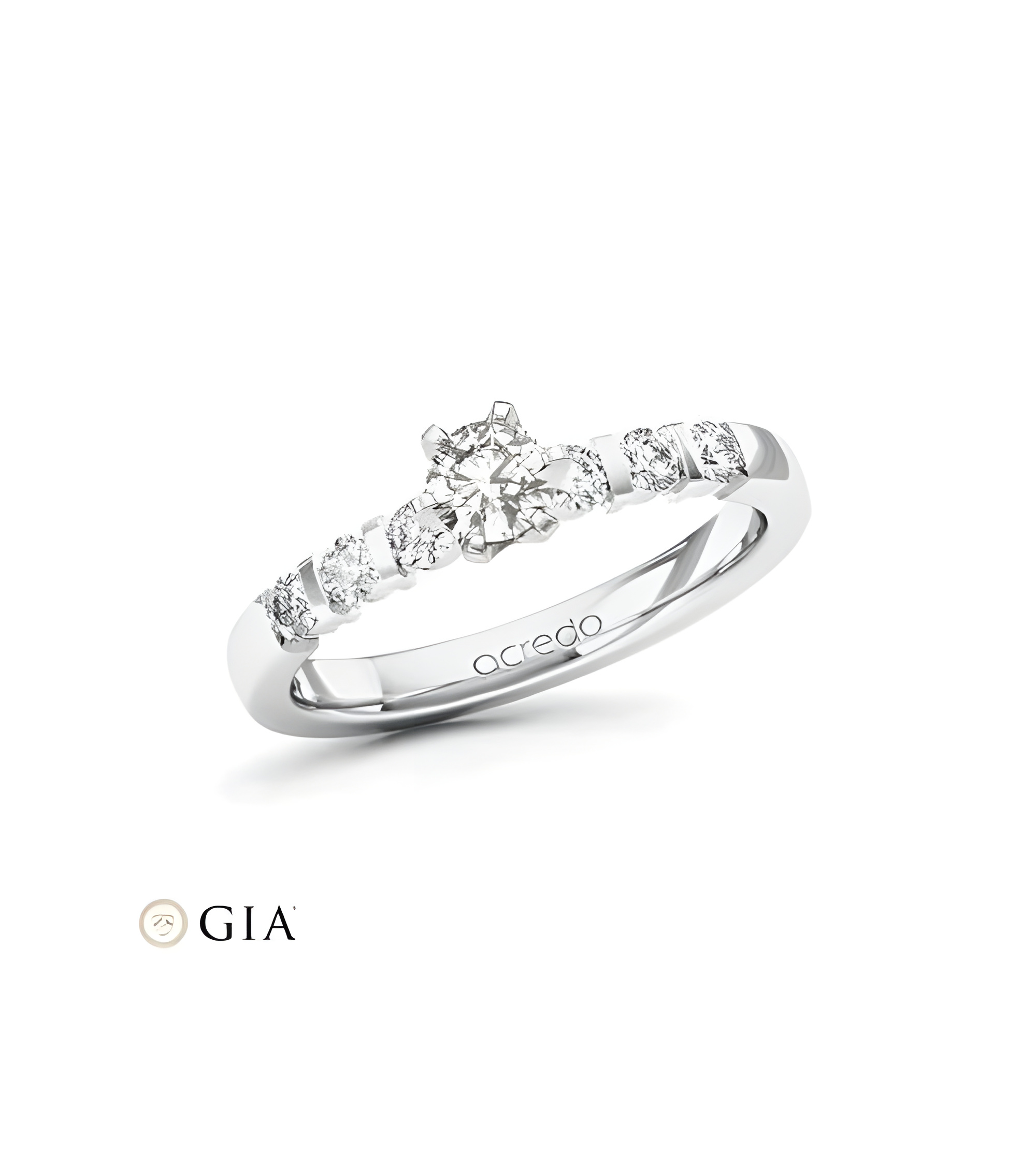 Atria 0,30 | Oro blanco o Platino - Anillos de compromiso - Exclusivo anillo de pedida con diamantes en oro de blanco y platino