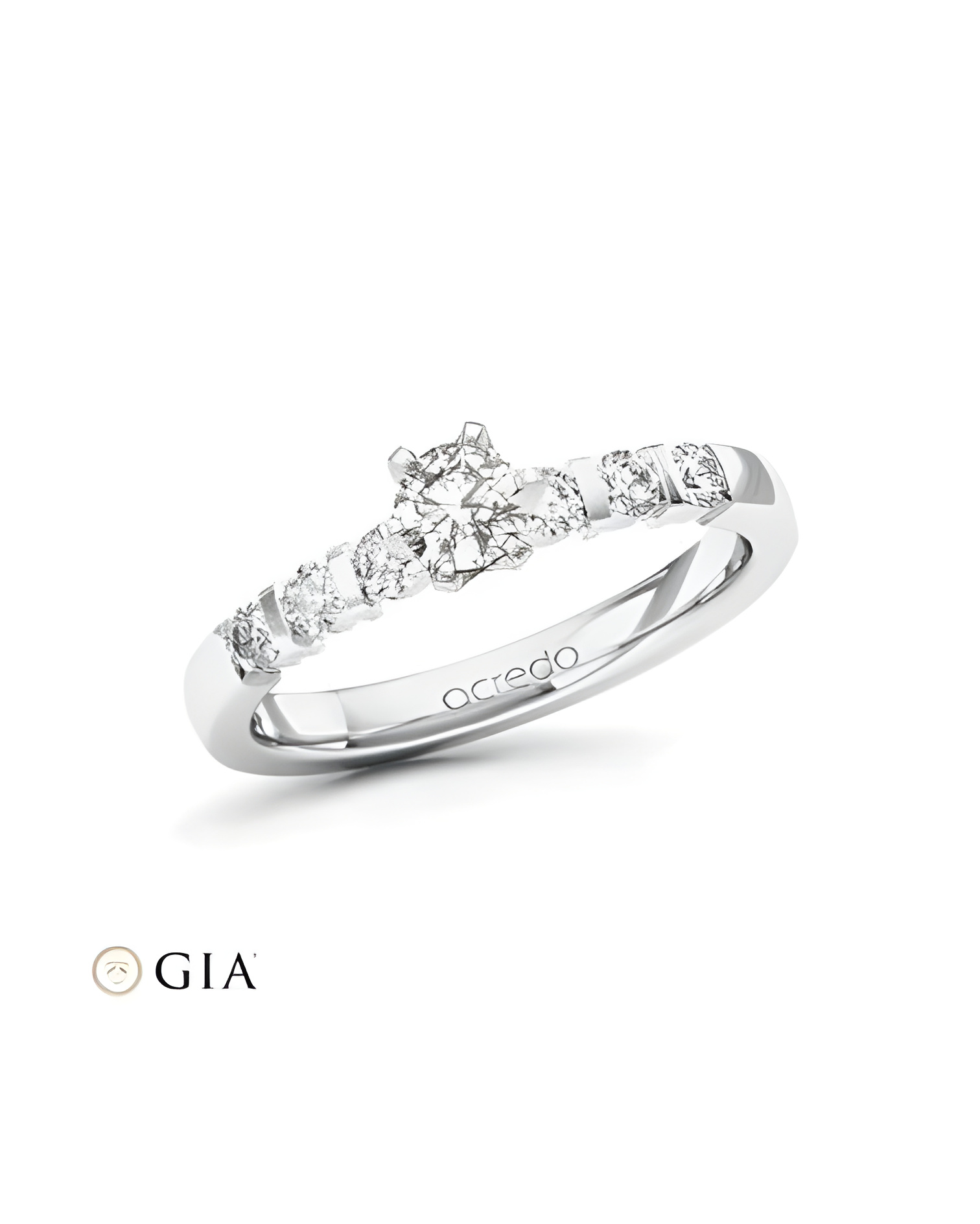 Atria 0,30 | Oro blanco o Platino - Anillos de compromiso - Exclusivo anillo de pedida con diamantes en oro de blanco y platino