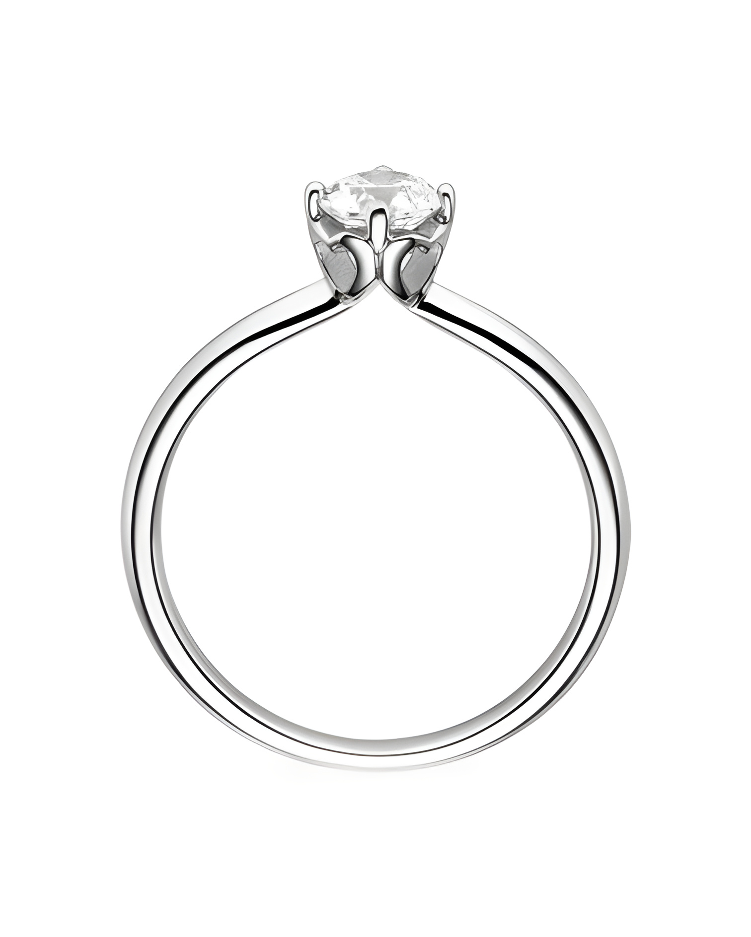 Polaris 0,30 | Oro blanco o Platino - Anillos de compromiso - Anillo de compromiso con corazones de la marca Acredo con certific