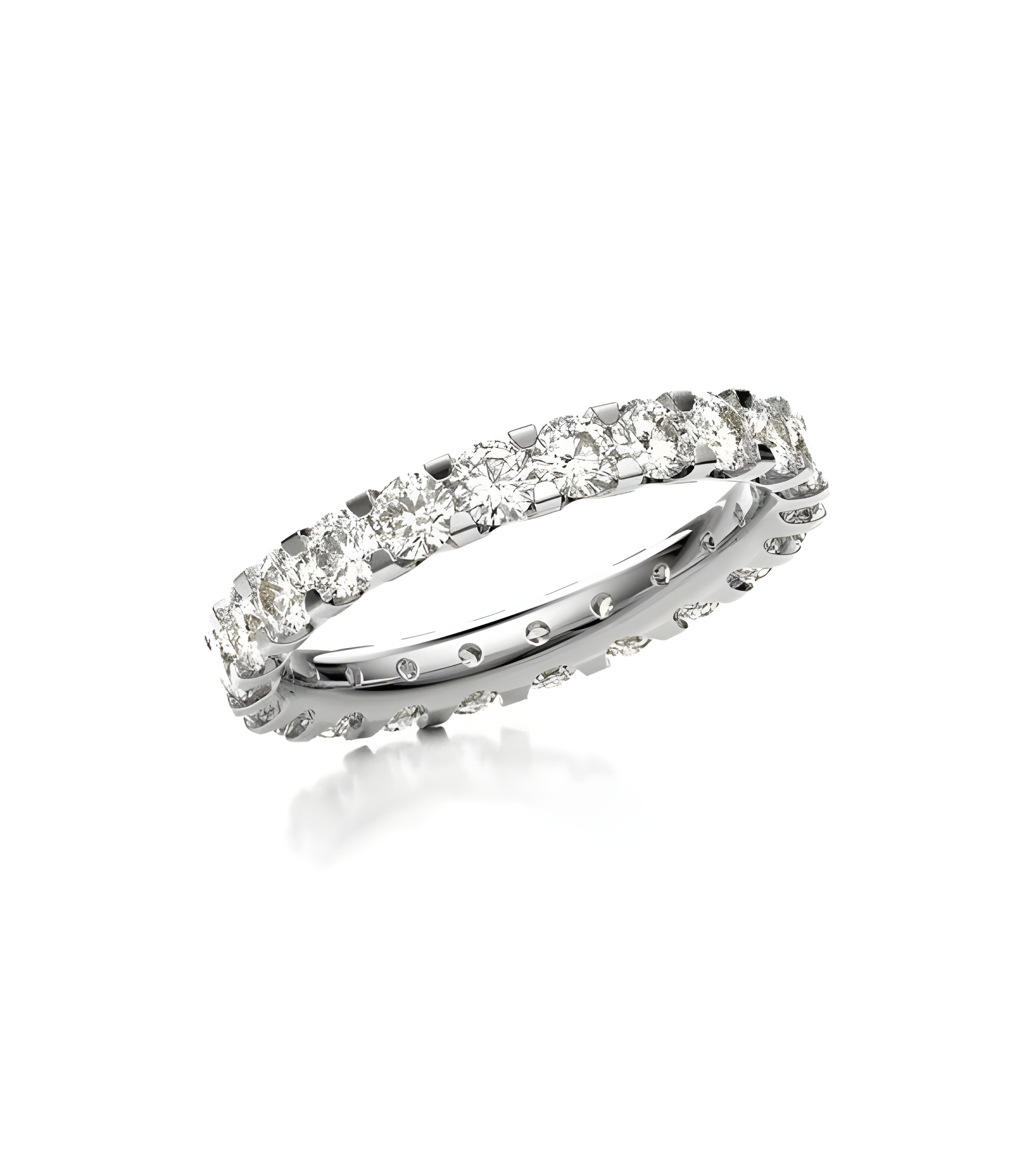 Naos 2,20 | Oro blanco o Platino - Anillos de compromiso - Anillo de pedida con corona de diamantes completa de la marca acredo