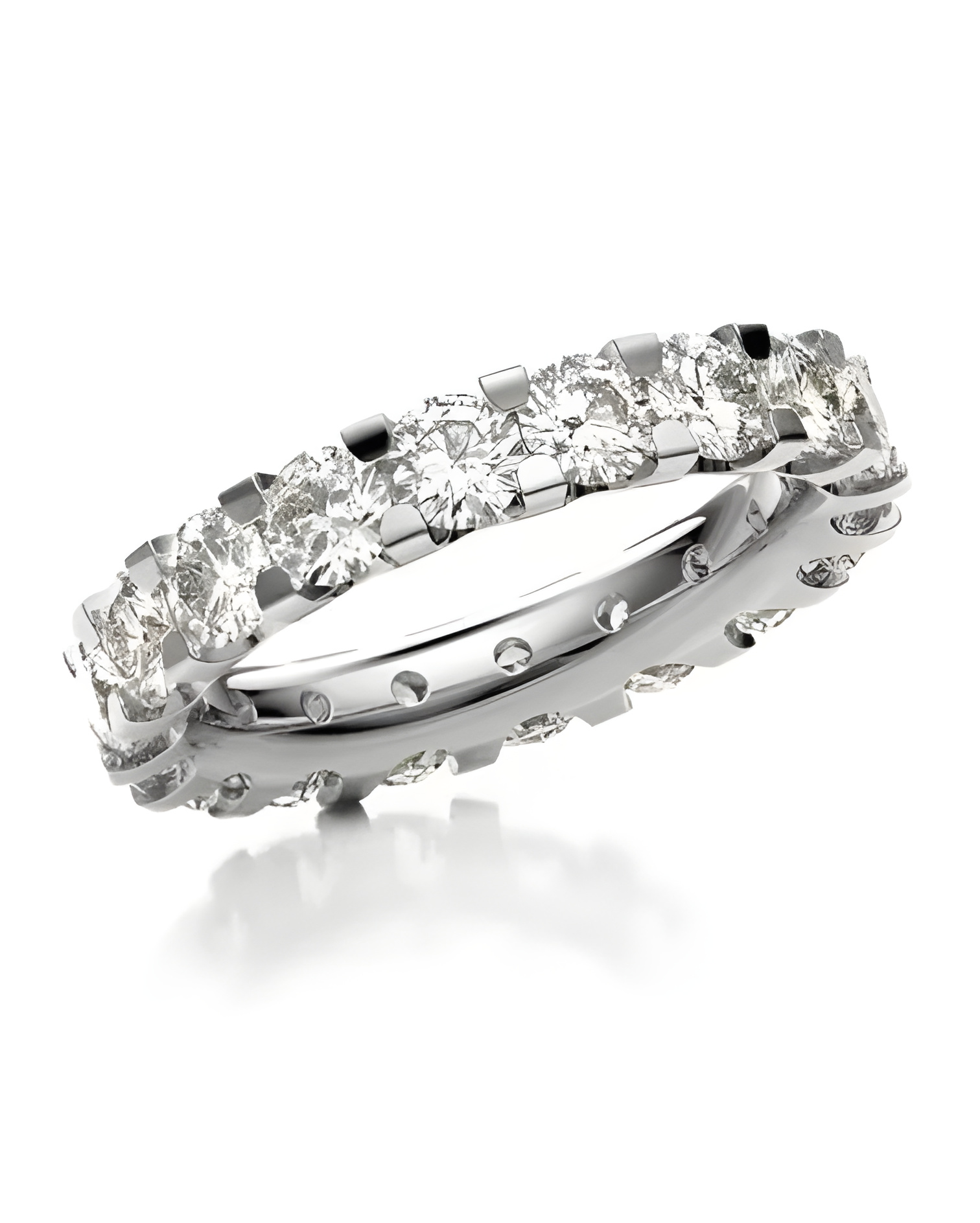 Naos 3,60 | Oro blanco o Platino - Anillos de compromiso - Exclusivo anillo de compromiso con corona de diamantes completa