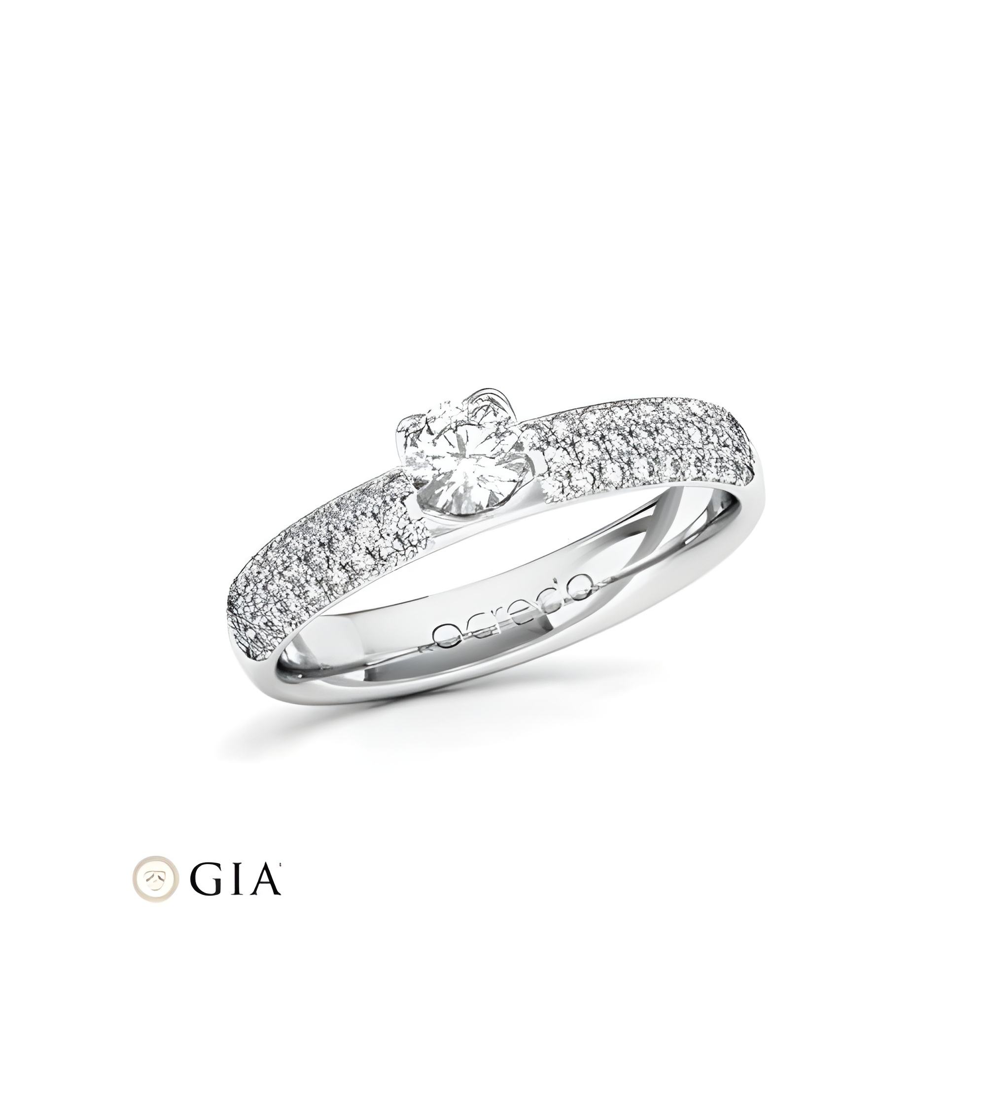 Enif 0,30 | Oro blanco o Platino - Anillos de compromiso - Exclusivo anillo de pedida de Oro blanco o Platino con un diamante ce