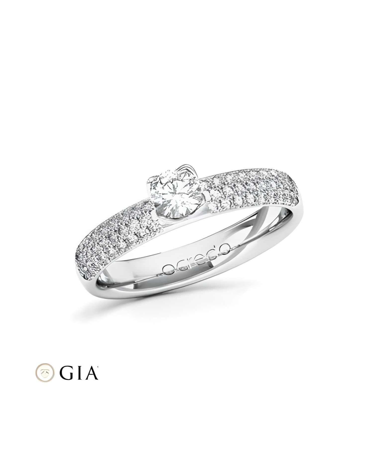 Enif 0,30 | Oro blanco o Platino - Anillos de compromiso - Exclusivo anillo de pedida de Oro blanco o Platino con un diamante ce