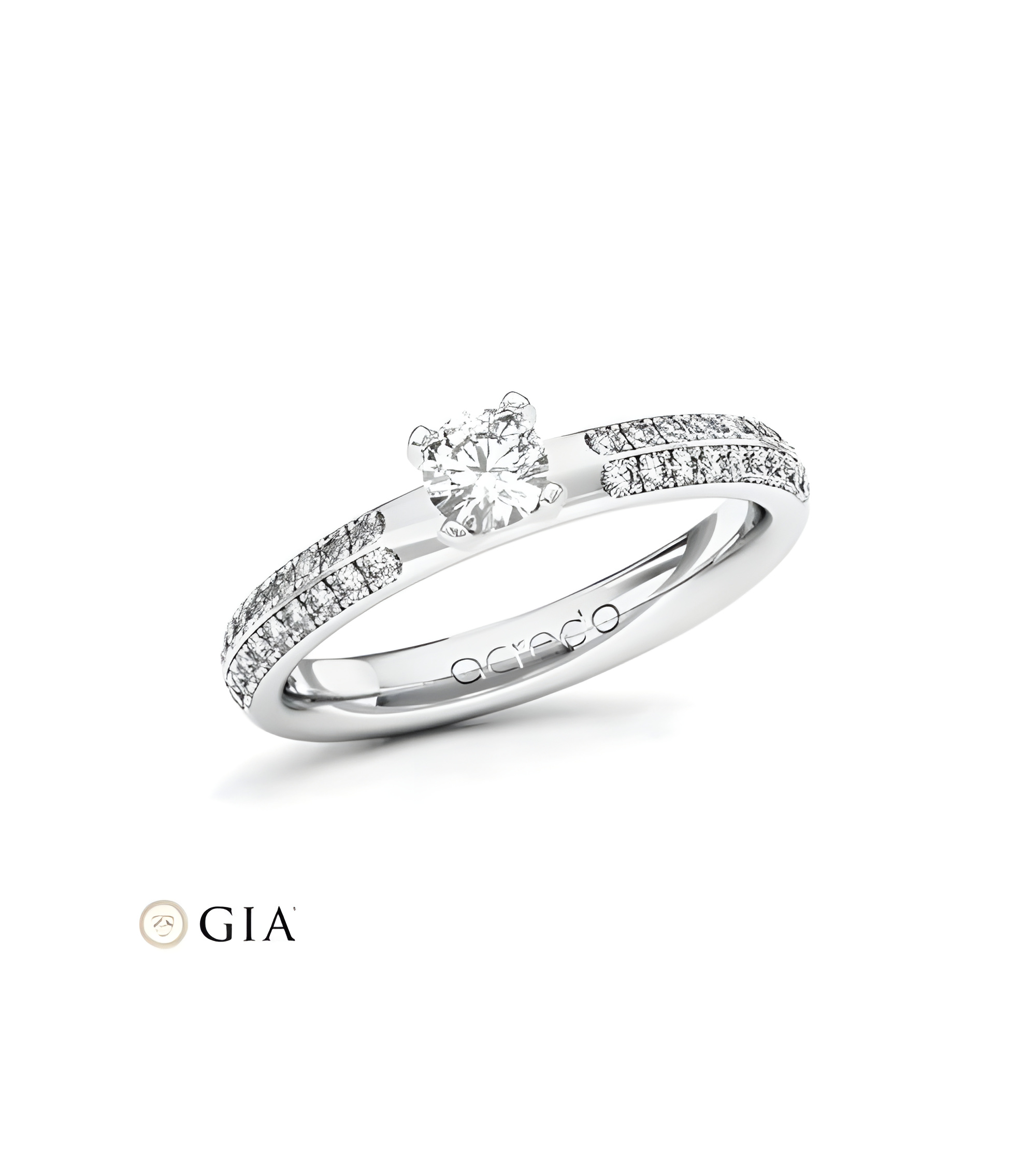 Aludra 0,30 | Oro blanco o Platino - Anillos de compromiso - Exclusivo anillo de compromiso de Oro blanco o Platino con un diama