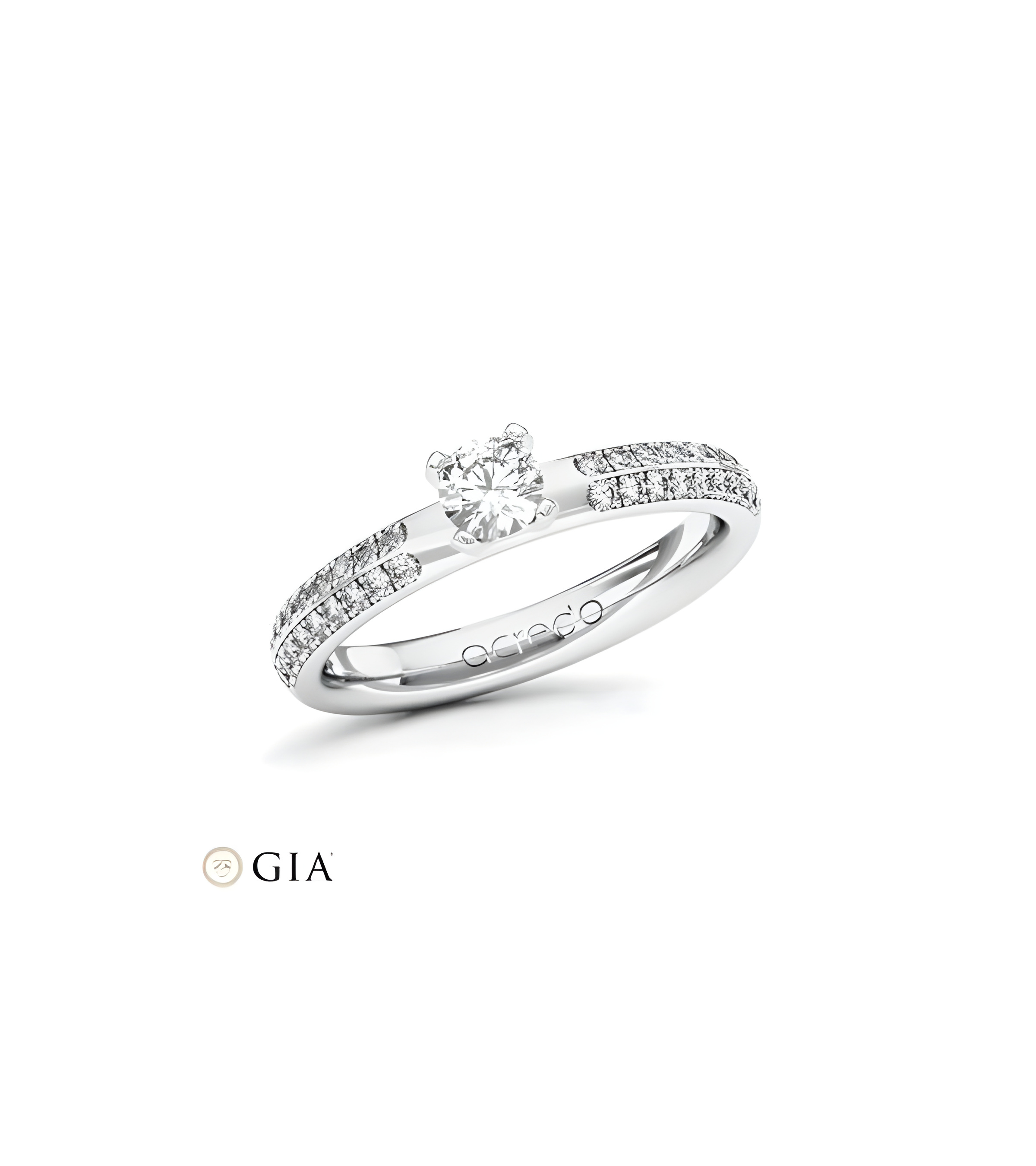 Aludra 0,30 | Oro blanco o Platino - Anillos de compromiso - Exclusivo anillo de compromiso de Oro blanco o Platino con un diama