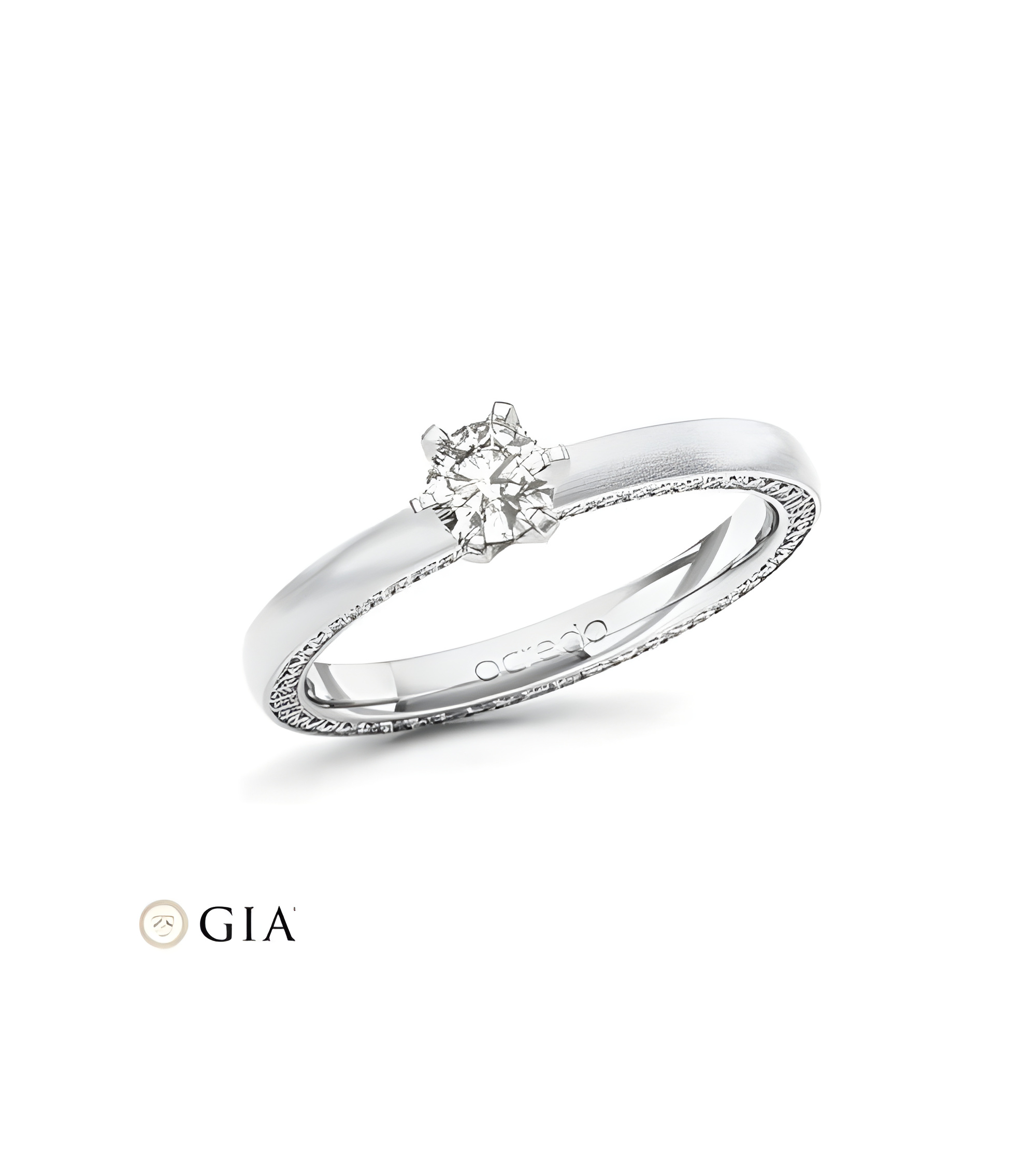 Caph 0,30 | Oro blanco o Platino - Anillos de compromiso - Nuevo diseño de anillo de pedida de Oro blanco o Platino con diamante