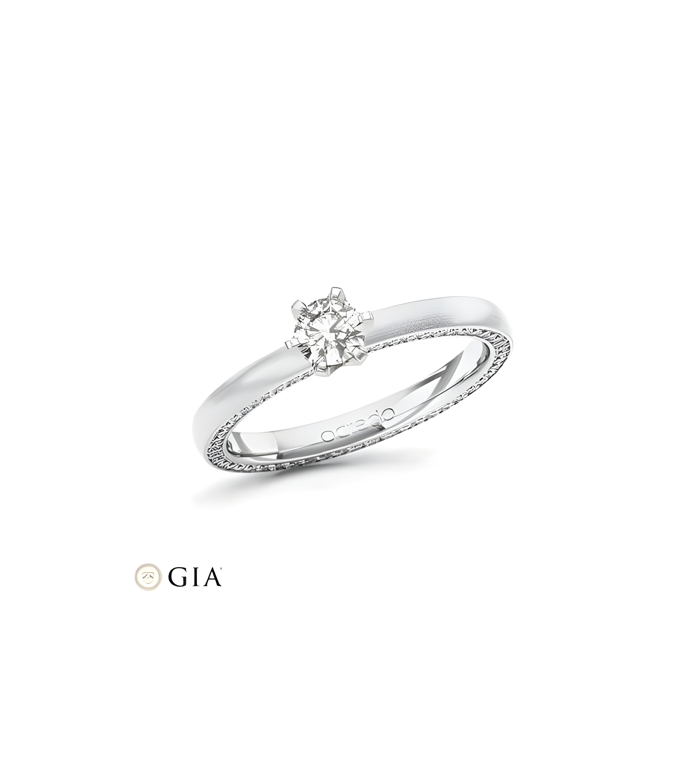 Caph 0,30 | Oro blanco o Platino - Anillos de compromiso - Nuevo diseño de anillo de pedida de Oro blanco o Platino con diamante