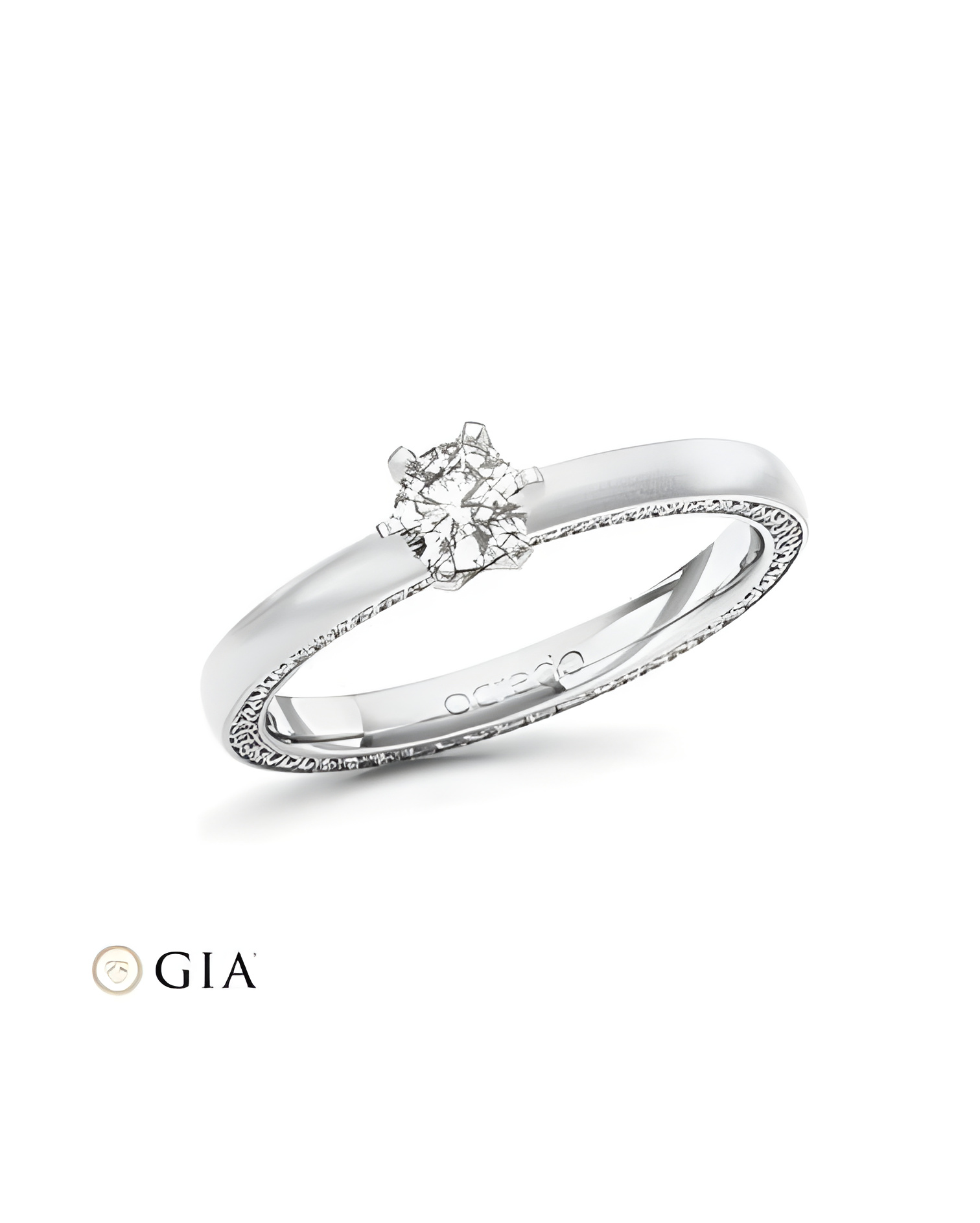 Caph 0,30 | Oro blanco o Platino - Anillos de compromiso - Nuevo diseño de anillo de pedida de Oro blanco o Platino con diamante