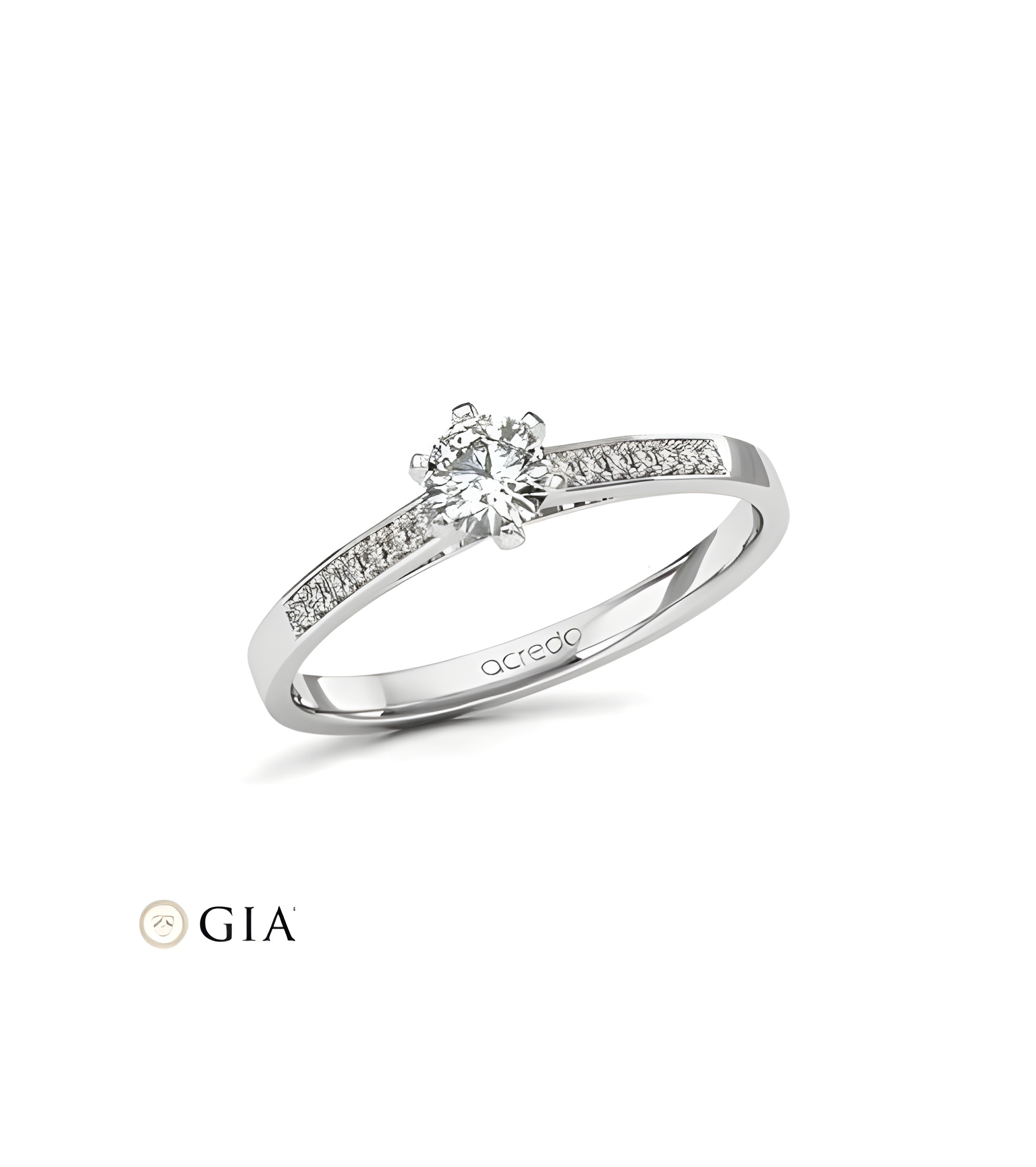 Mizar 0,30 | Oro blanco o Platino - Anillos de compromiso - Precioso anillo de compromiso con diamantes para ella en Oro blanco 