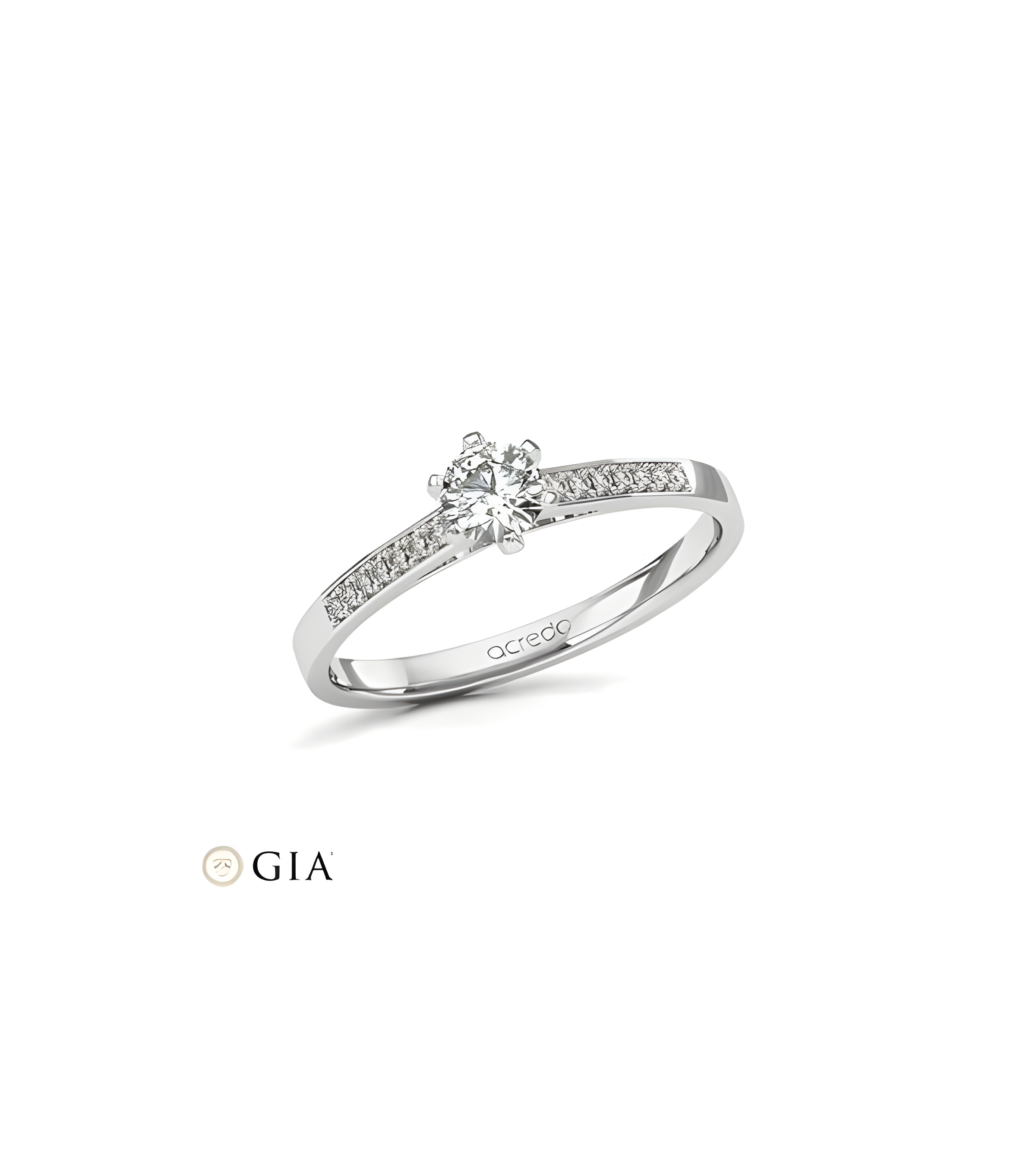 Mizar 0,30 | Oro blanco o Platino - Anillos de compromiso - Precioso anillo de compromiso con diamantes para ella en Oro blanco 