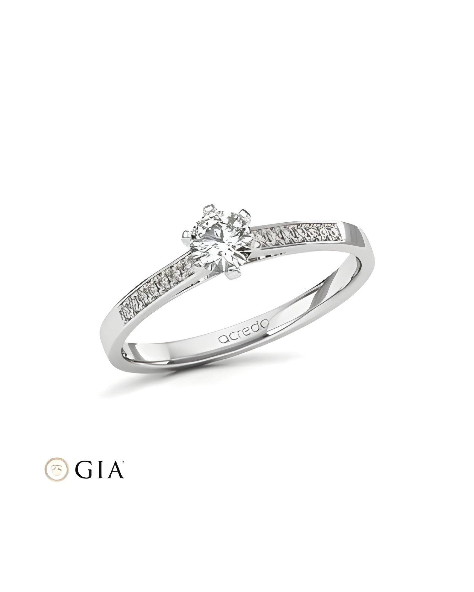 Mizar 0,30 | Oro blanco o Platino - Anillos de compromiso - Precioso anillo de compromiso con diamantes para ella en Oro blanco 