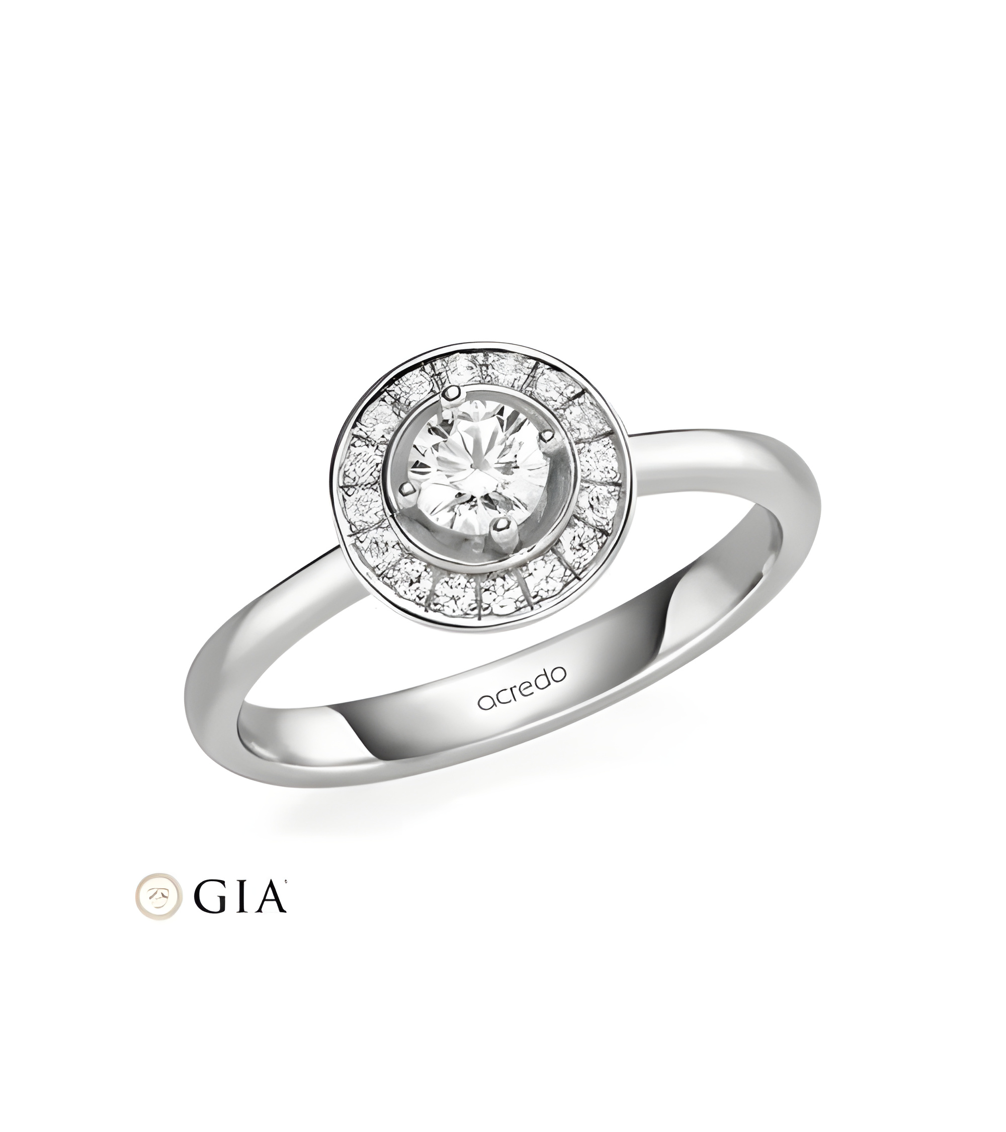 Almach 0,30 | Oro blanco o Platino - Anillos de compromiso - Especial y diferente anillo de pedida de Oro blanco o Platino con d