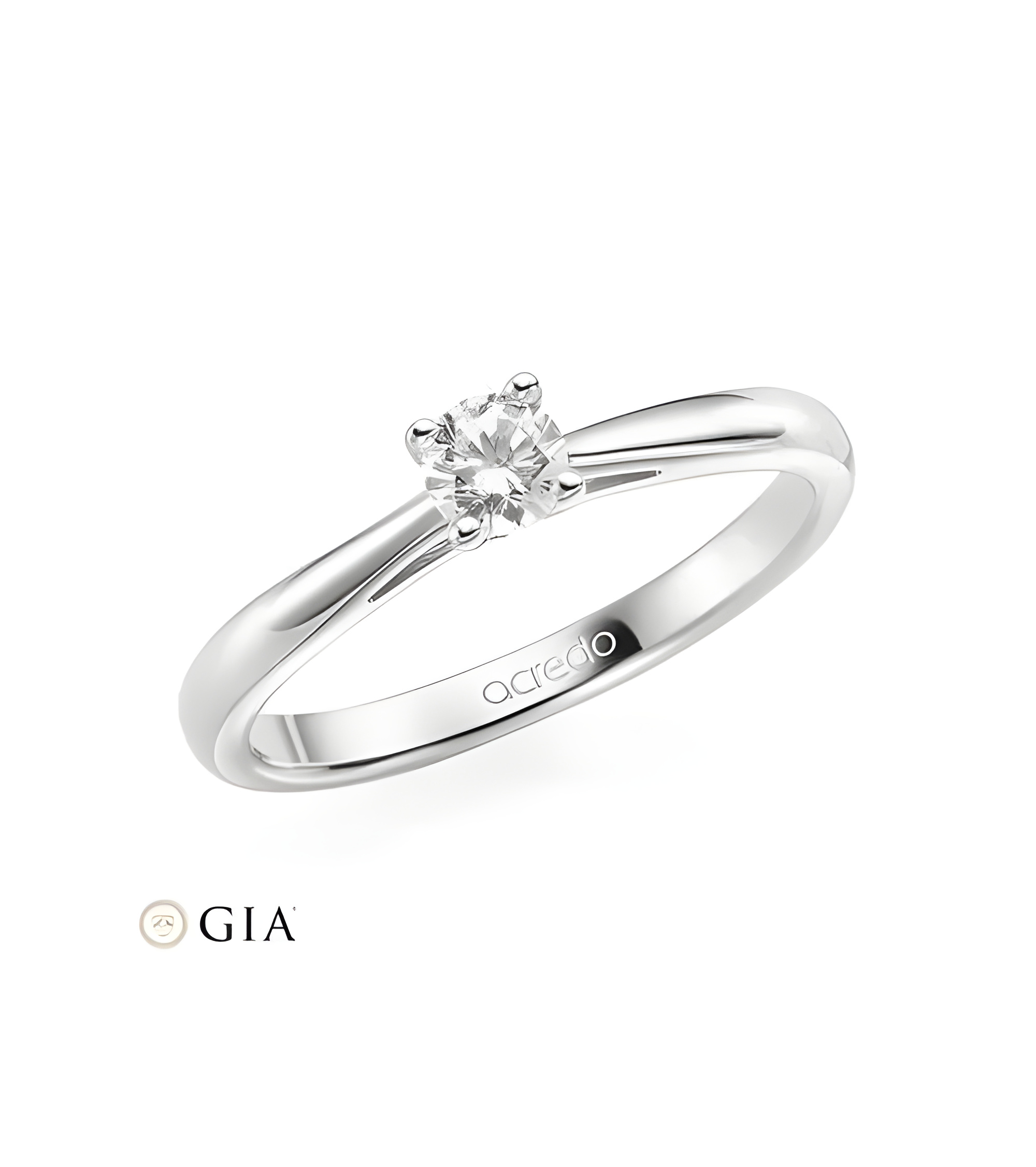 Alcíone 0,30 | Oro blanco o Platino - Anillos de compromiso - Anillo para la pedida de mano en Oro blanco o Platino con un diama