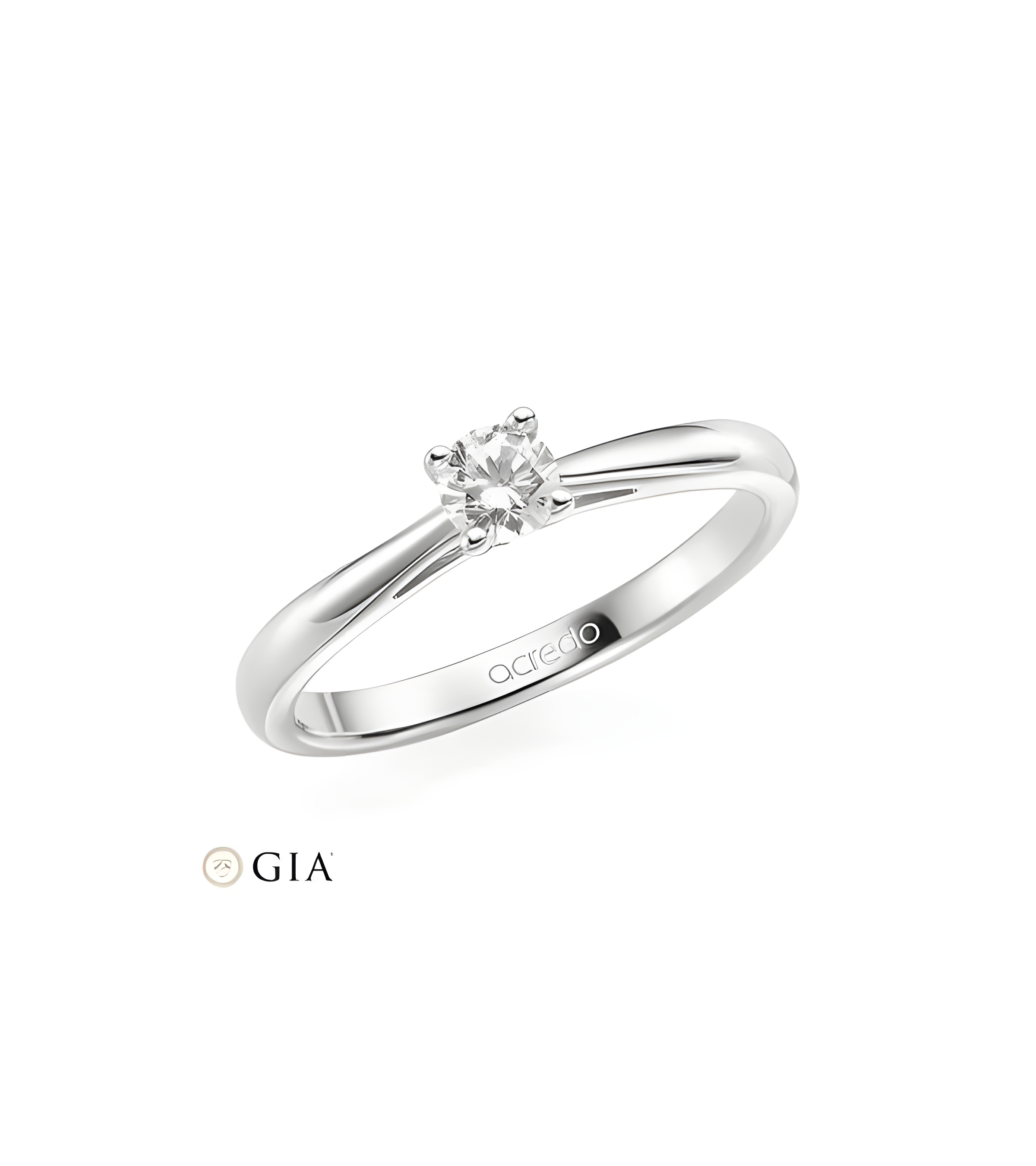 Alcíone 0,30 | Oro blanco o Platino - Anillos de compromiso - Anillo para la pedida de mano en Oro blanco o Platino con un diama