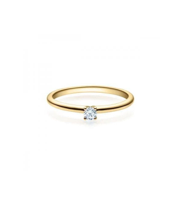 Persei 0,08 | Oro amarillo - ANILLO DE COMPROMISO EN ORO - Clásico anillo para la pedida de oro amarillo con diamante totalmente