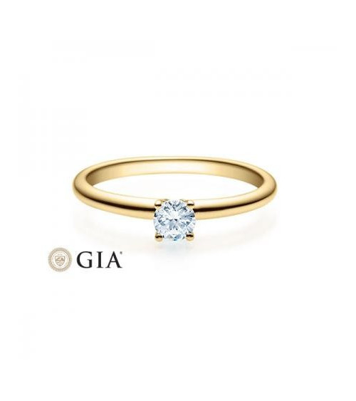 Persei 0,30 | Oro amarillo - ANILLO DE COMPROMISO EN ORO - Clásico anillo de compromiso con un excepcional diamante abierto