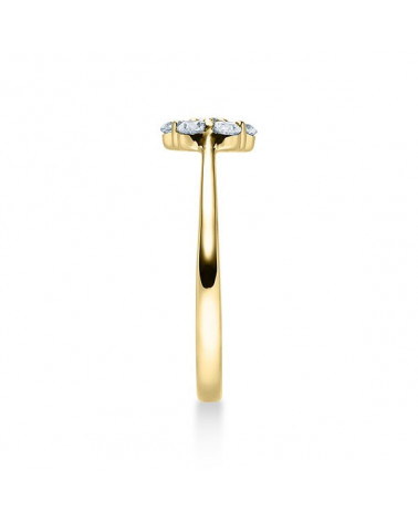 Orbea 0,15 | Oro amarillo - ANILLO DE COMPROMISO EN ORO - Fino anillo de compromiso de diseño de oro amarillo de 18K con 7 diama