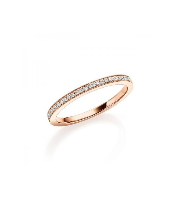 Sirio 0,09 | Oro rosa - ANILLOS DE COMPROMISO EN ORO ROSA - Anillo de pedida en oro rosa de 18K con corona de diamantes