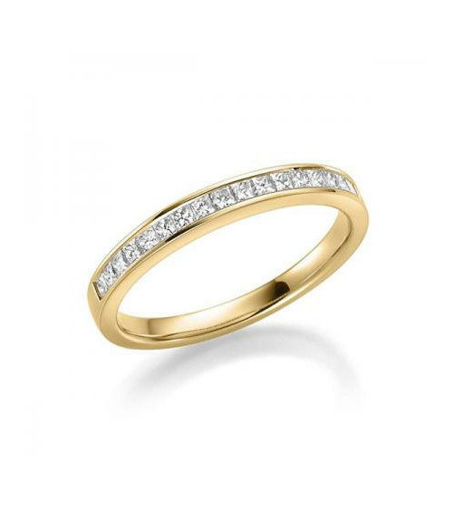 Rigel 0,38 | Oro amarillo - ANILLO DE COMPROMISO EN ORO - Anillo de compromiso Eternity en oro Amarillo o Blanco de 18K  con med